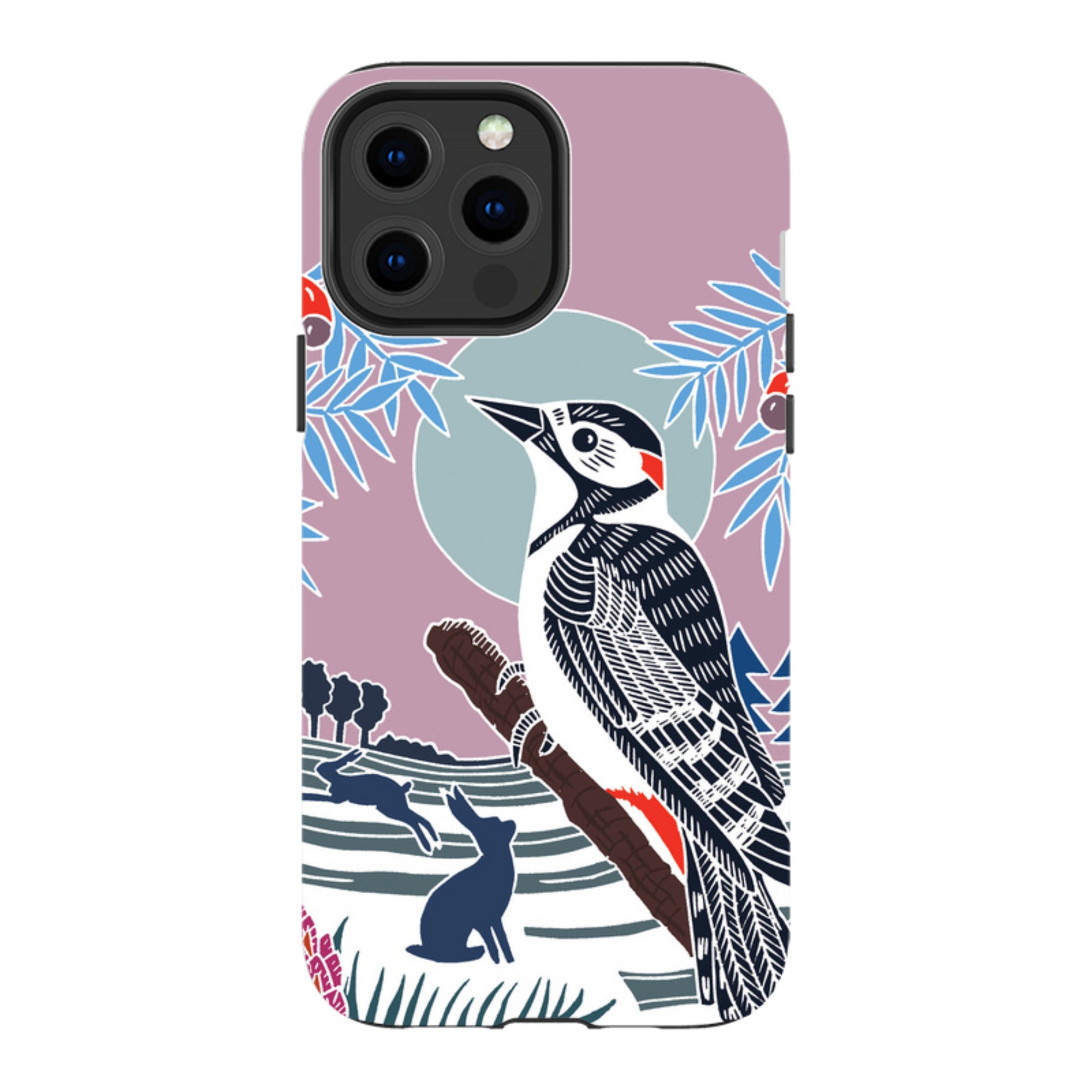 iPhone Tough Case - Woodpecker Pale By Kate Heiss