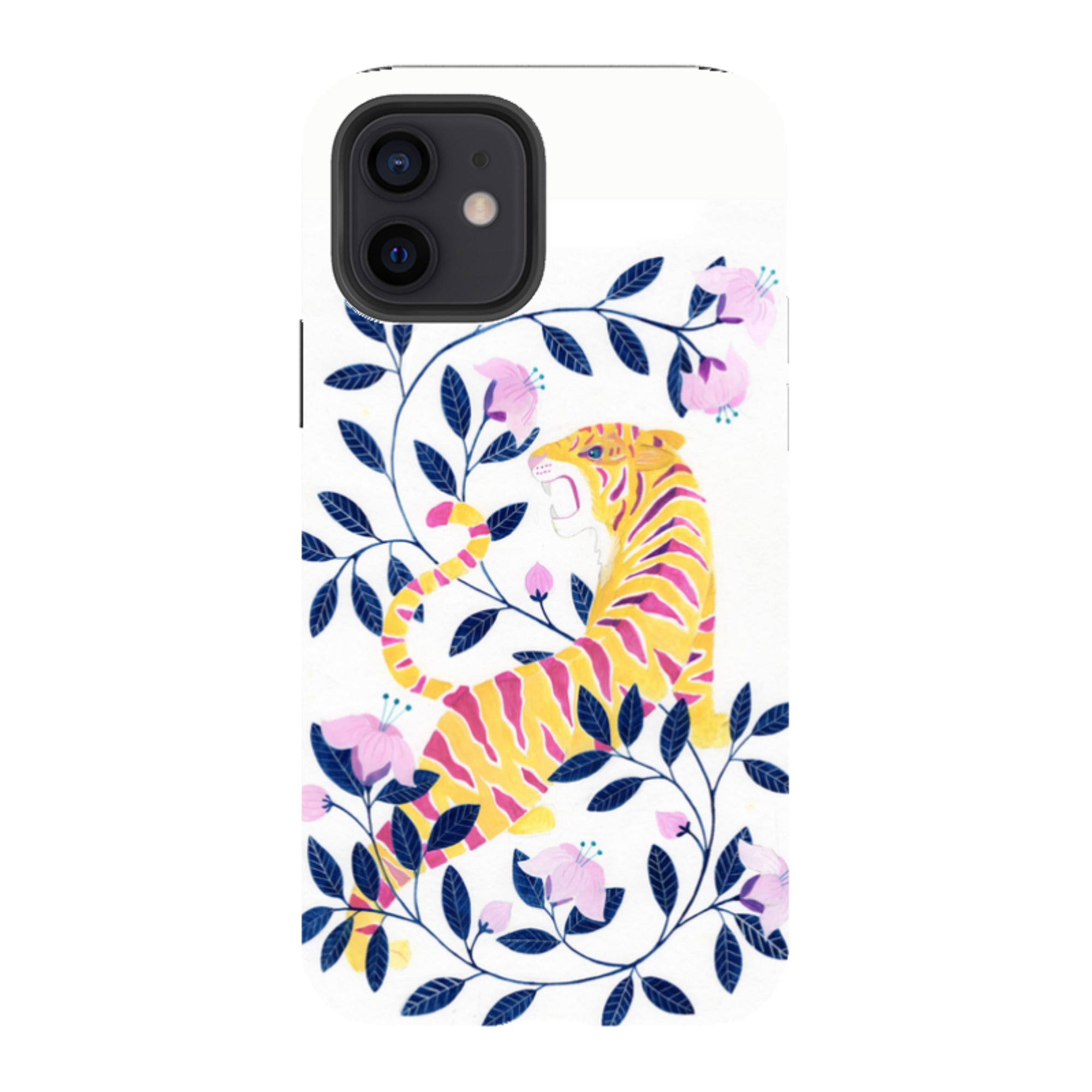 iPhone Tough Case - Yellow Tiger By Bex Parkin