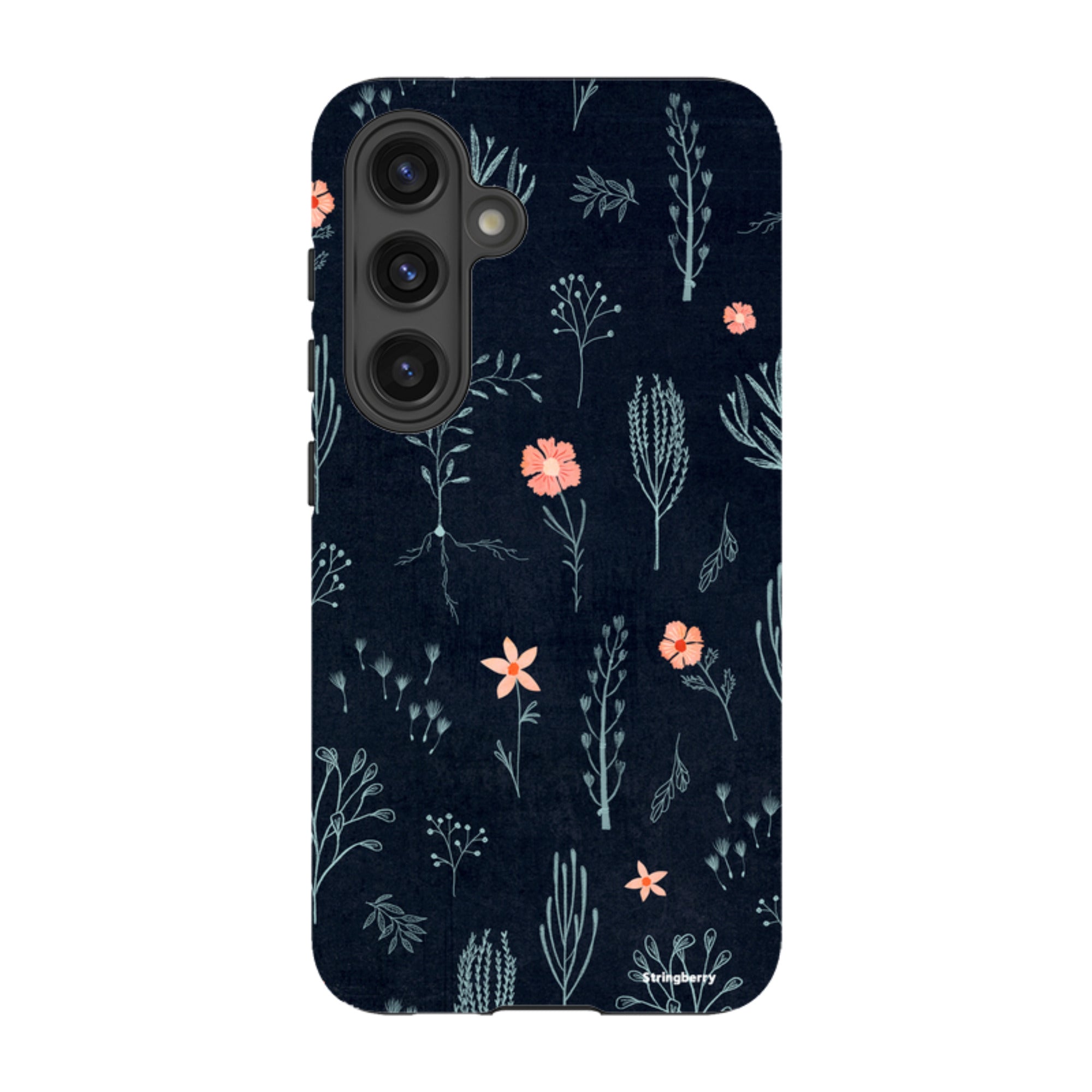 Samsung Tough Case - Floral Light Blue And Pink By Katherine Quinn