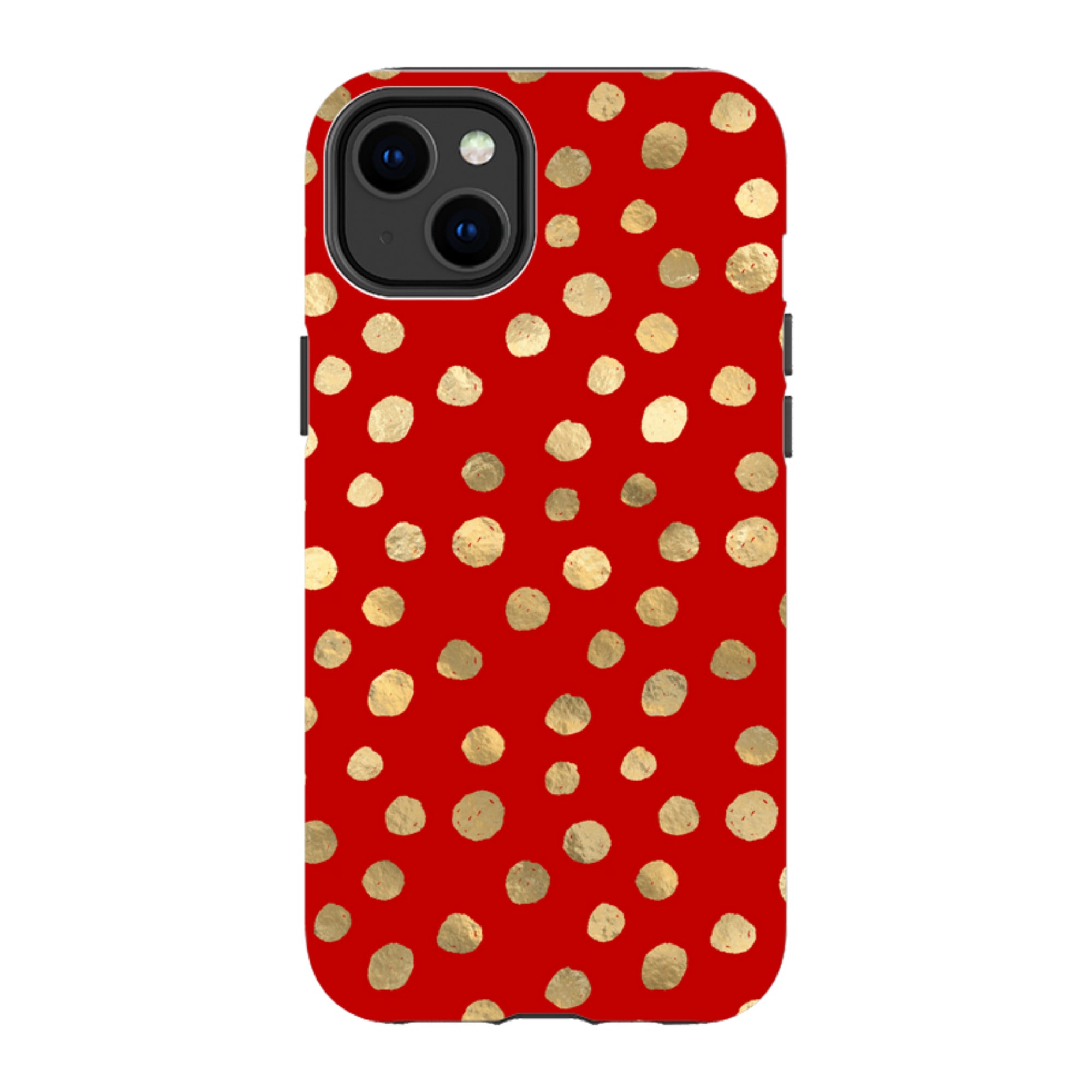 iPhone Tough Case - Burgundy and Gold Stars