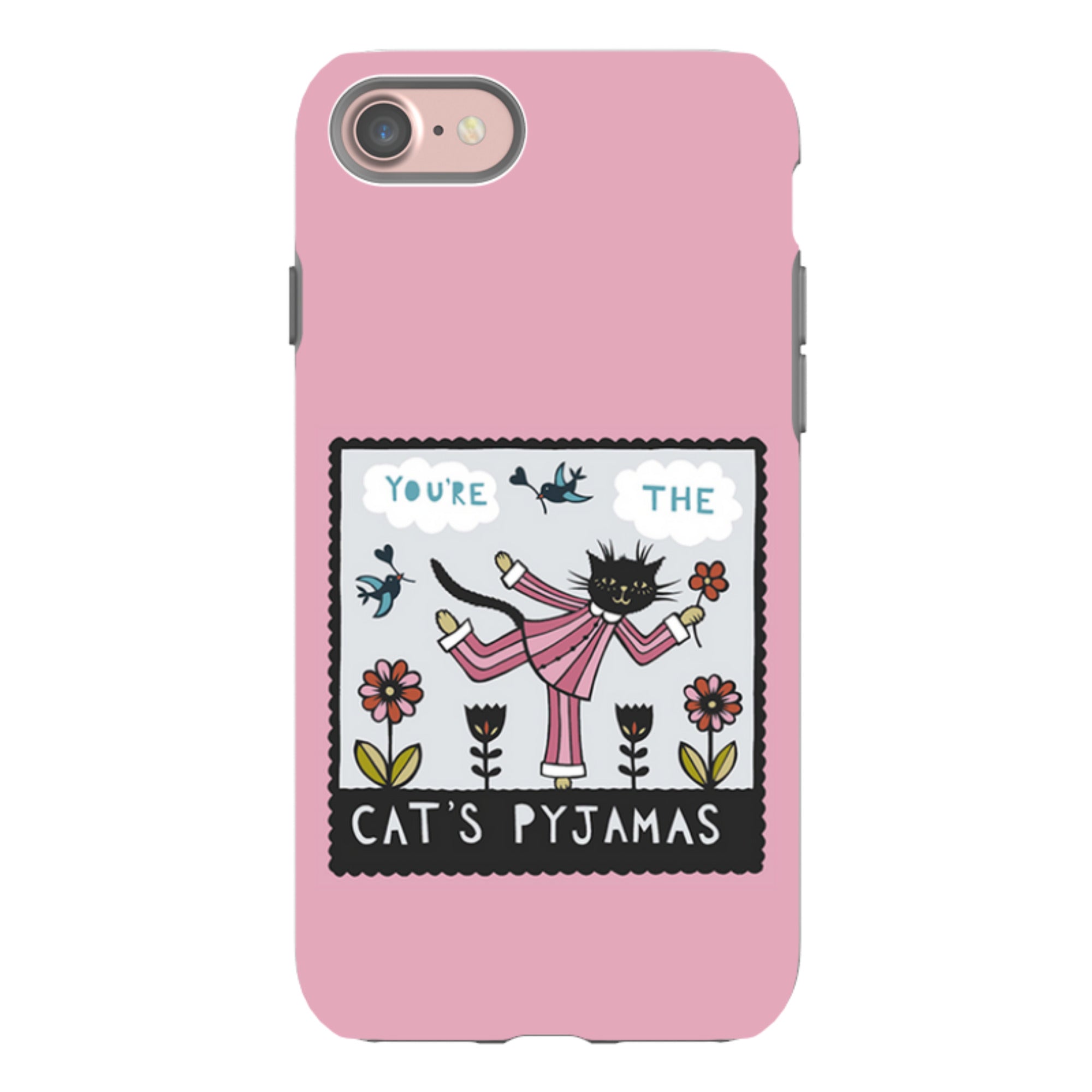 iPhone Tough Case - Cats Pyjamas Pink By Suzy Taylor