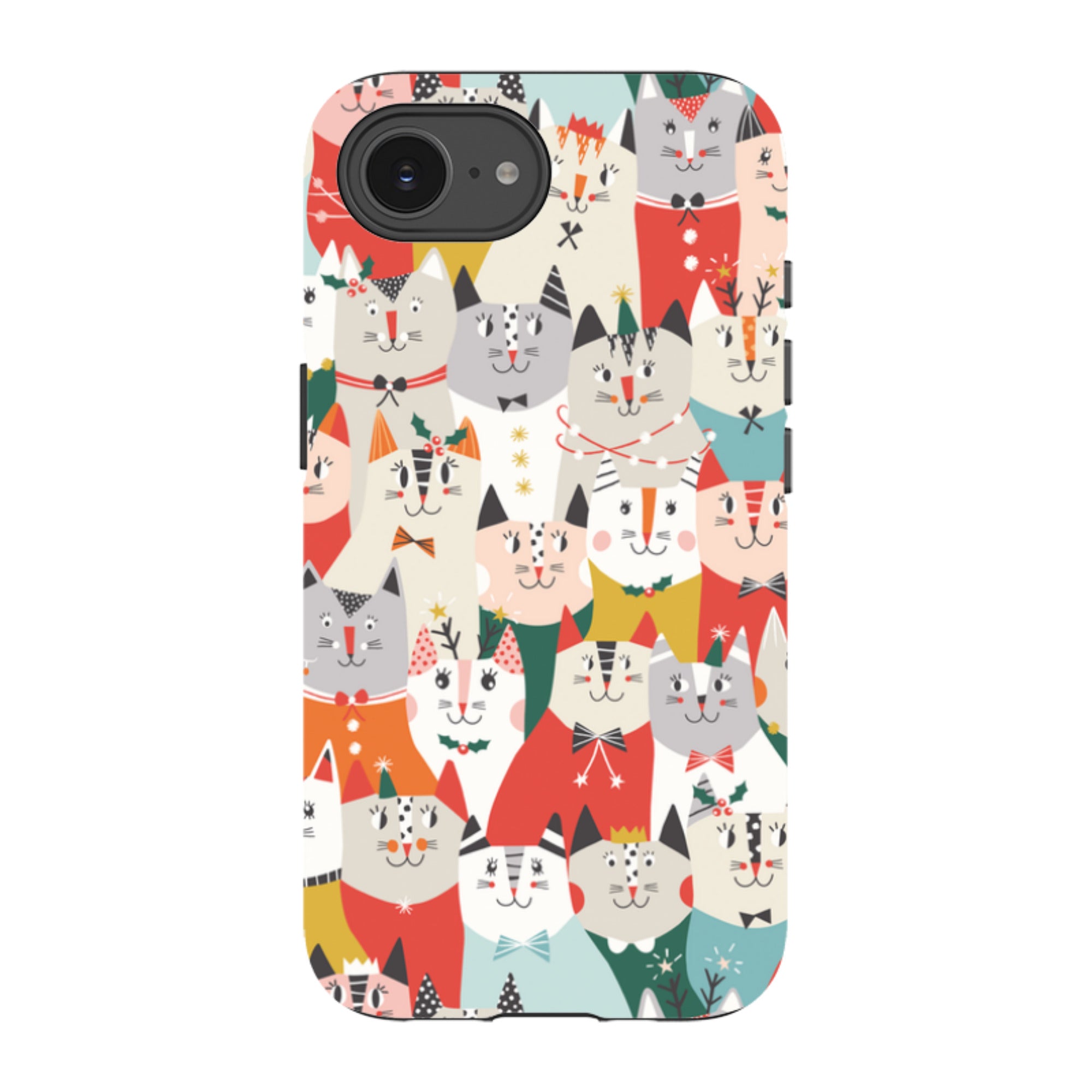 iPhone Tough Case - Christmas Cats By Ali Brookes