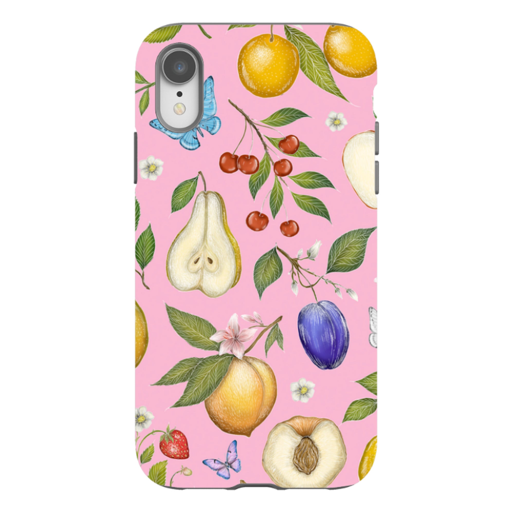 iPhone Tough Case - Pink Fruits By Catherine Rowe