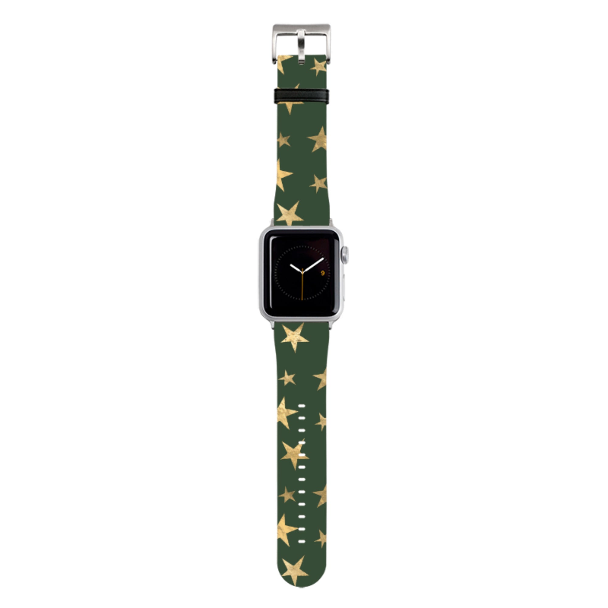 Green and Gold Stars Apple Watch Strap