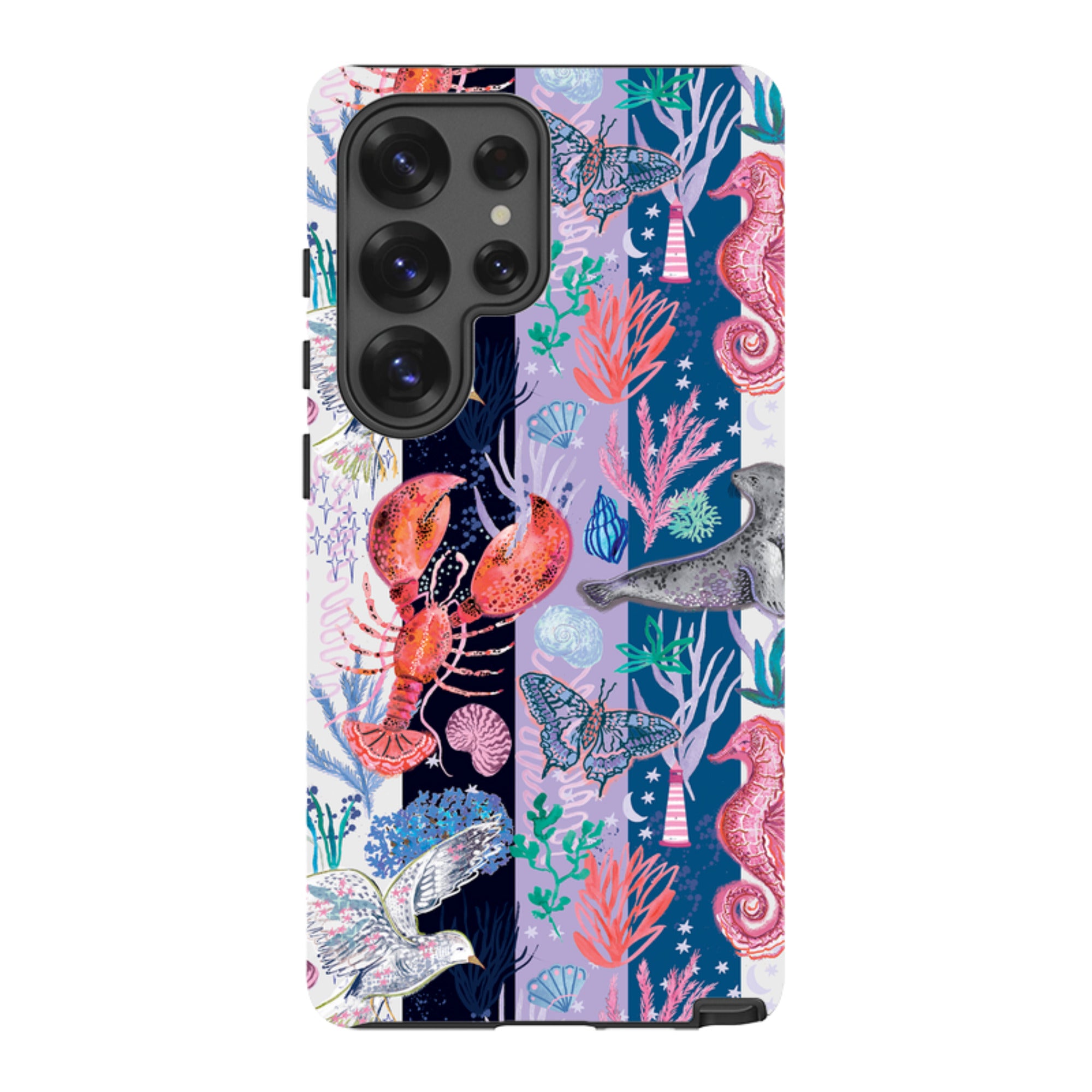 Samsung Tough  Case - Coastal Calling Stripe II By Emma Frances Grant