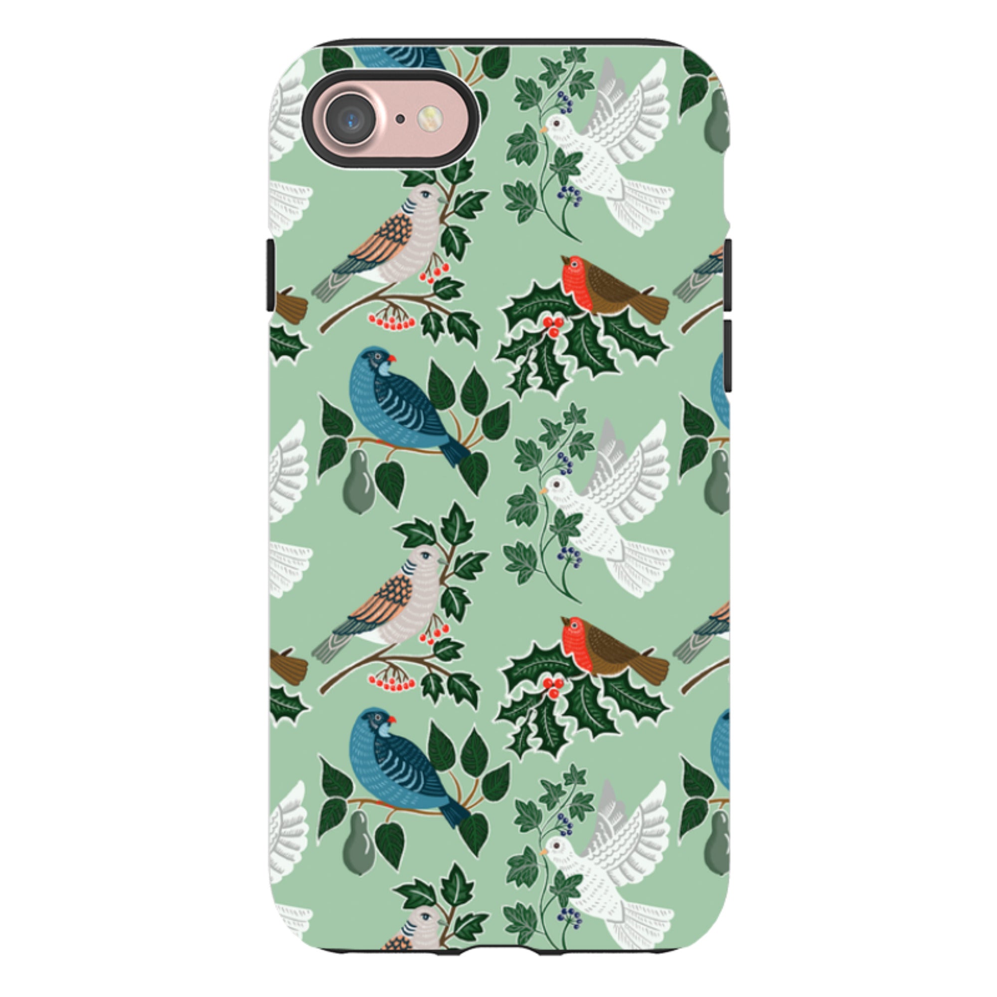 iPhone Tough Case - Winter Birds-1 By kate Heiss