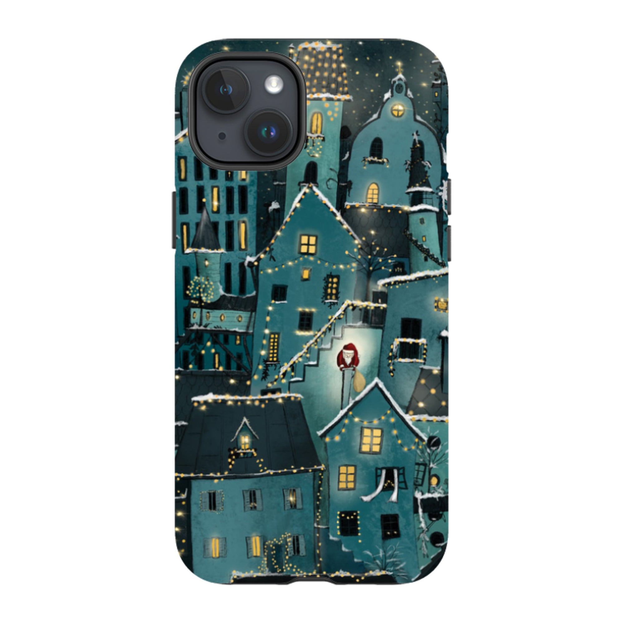iPhone Tough Case - Citywinkles Blue By Maja Lindberg