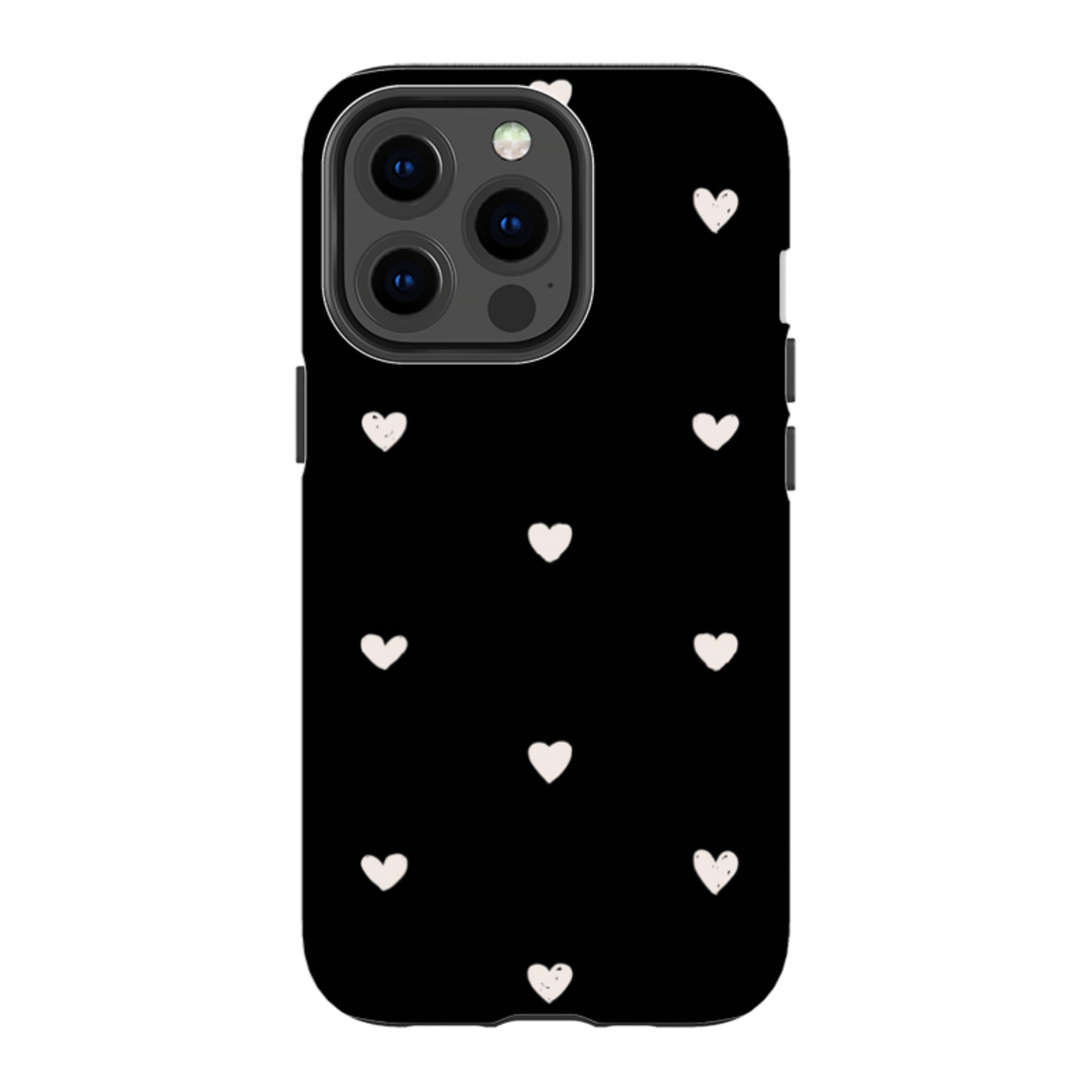 iPhone Tough Case - Hearts Black