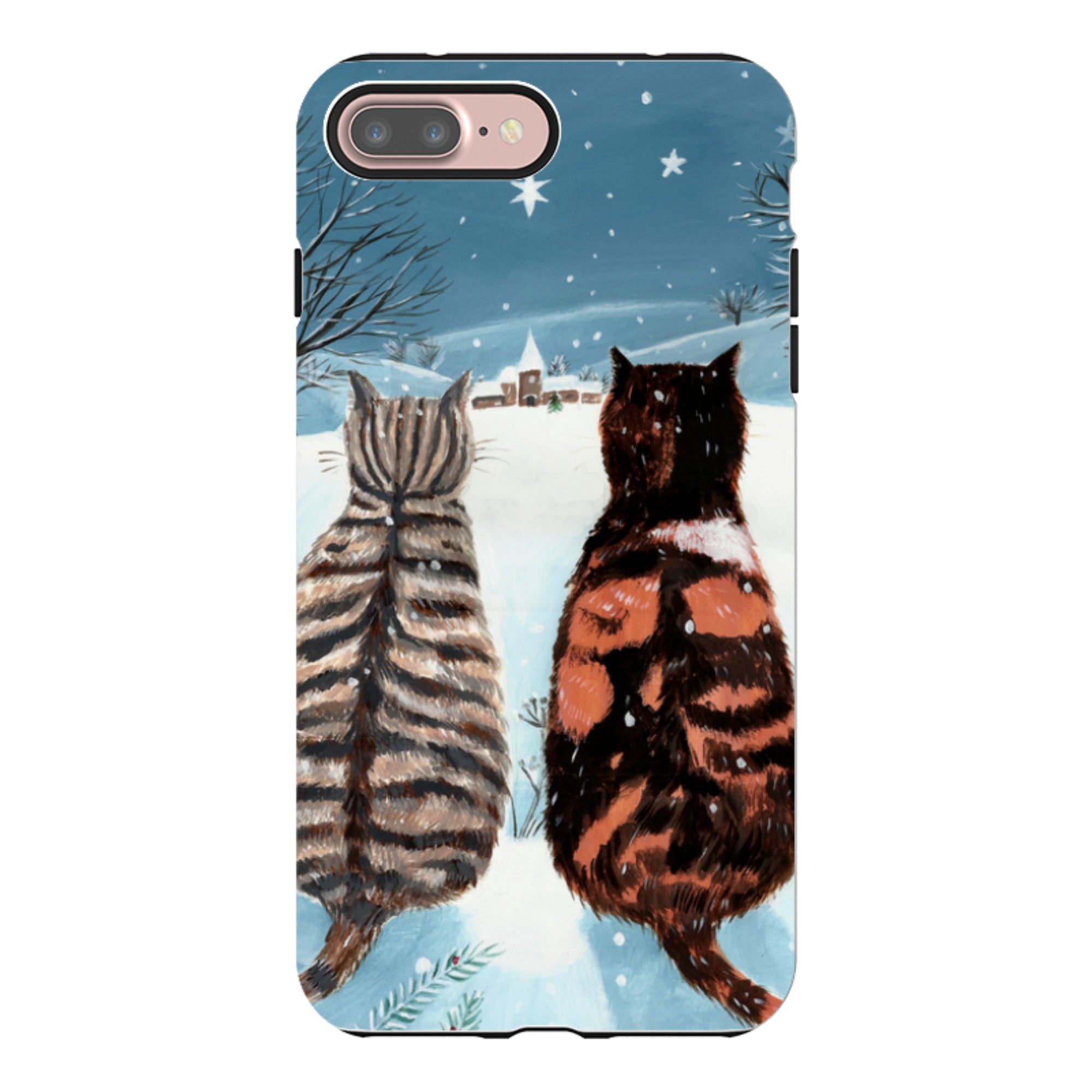 iPhone Tough Case - Cat Xmas By Mary Stubberfield