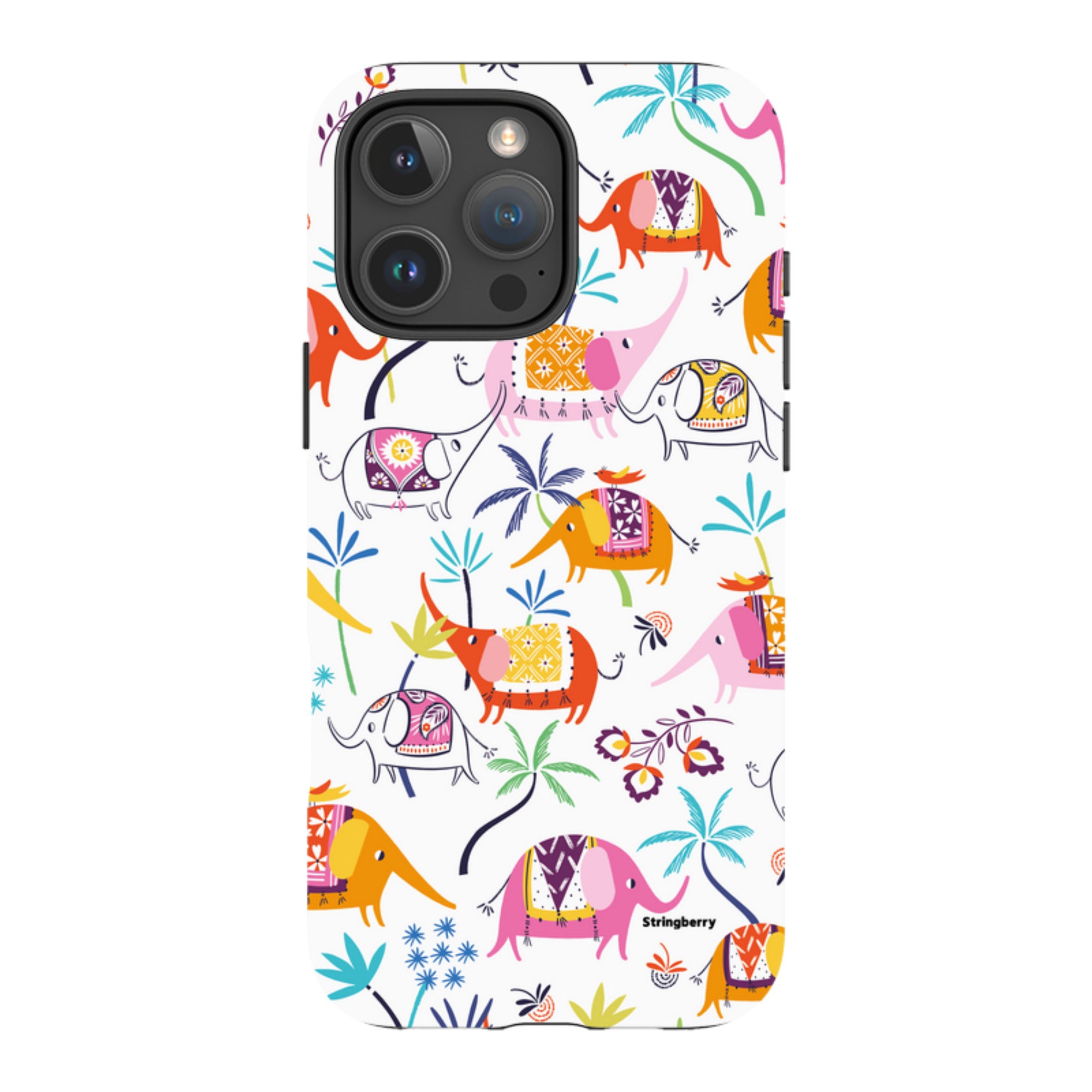 iPhone Tough Case - Elephants And Trees By Ali Brookes
