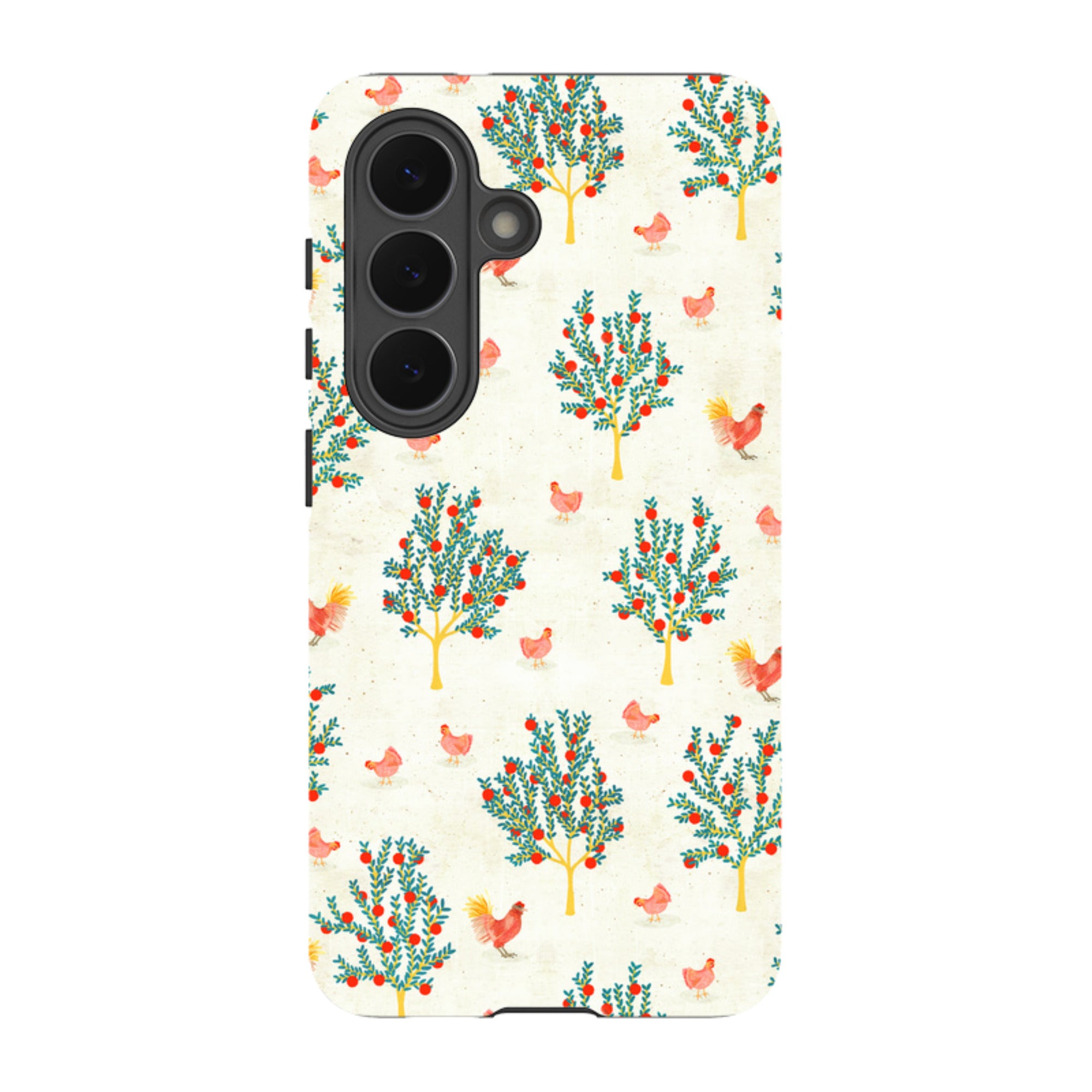 Samsung Tough Case - Apple Trees And Chickens Cream By Katherine Quinn
