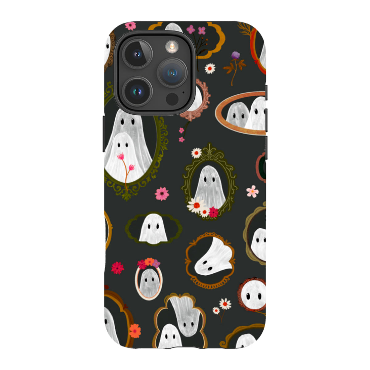 iPhone Tough Case - Framed Ghosts - Charcoal By Katherine Quinn