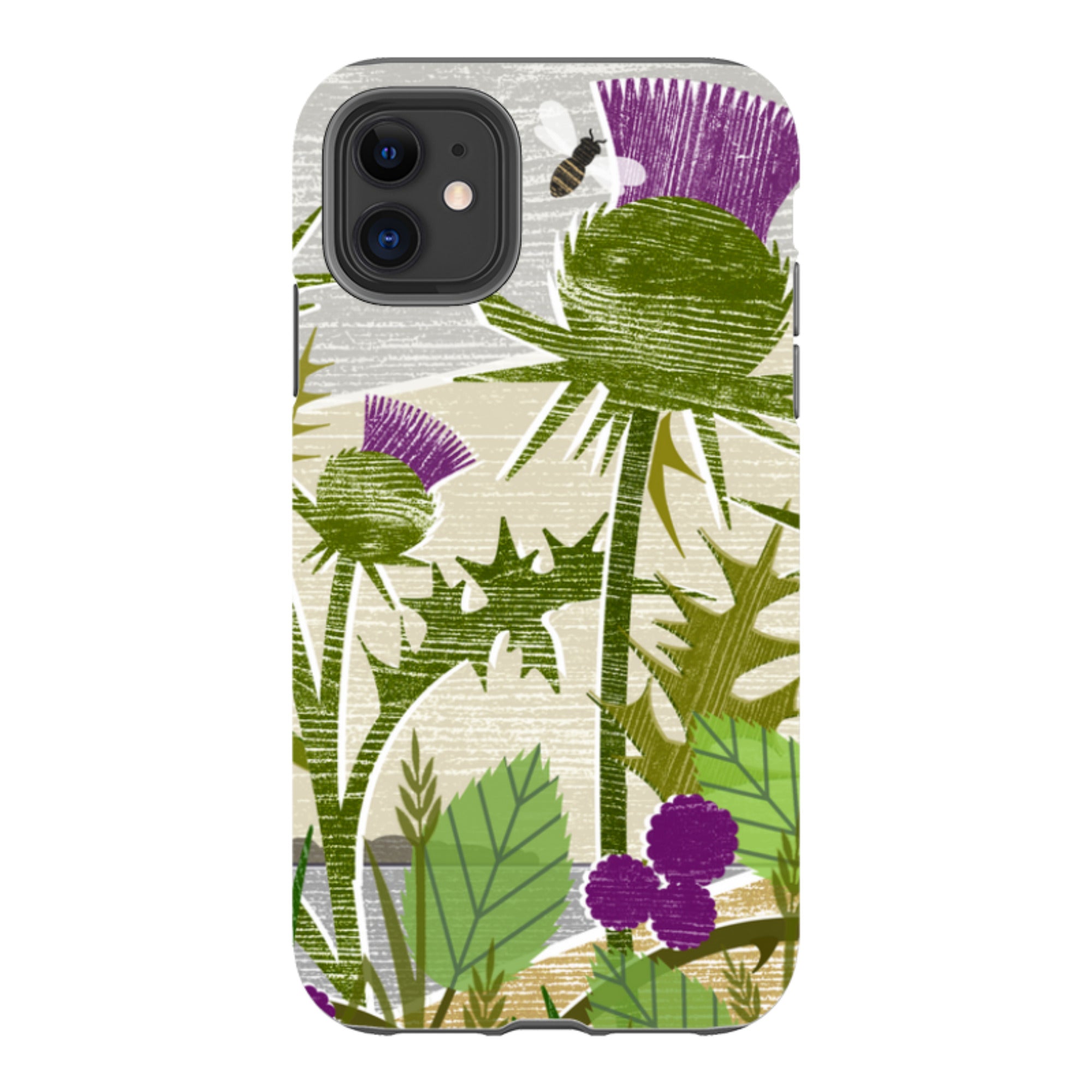 iPhone Tough Case - Purple Thistle By Liane Payne
