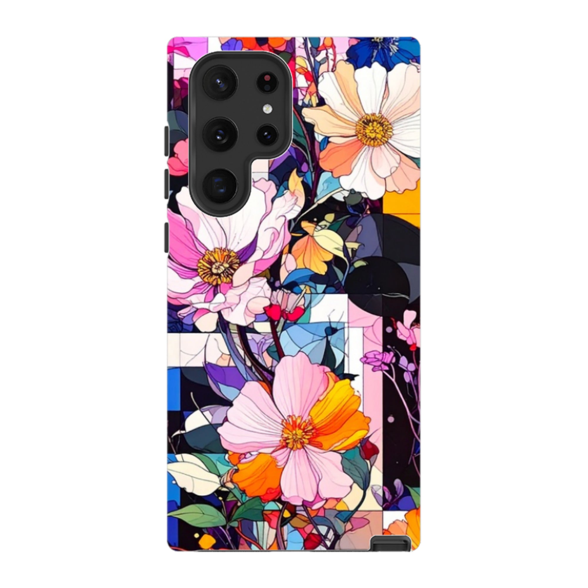 Samsung Tough Case - Block Floral