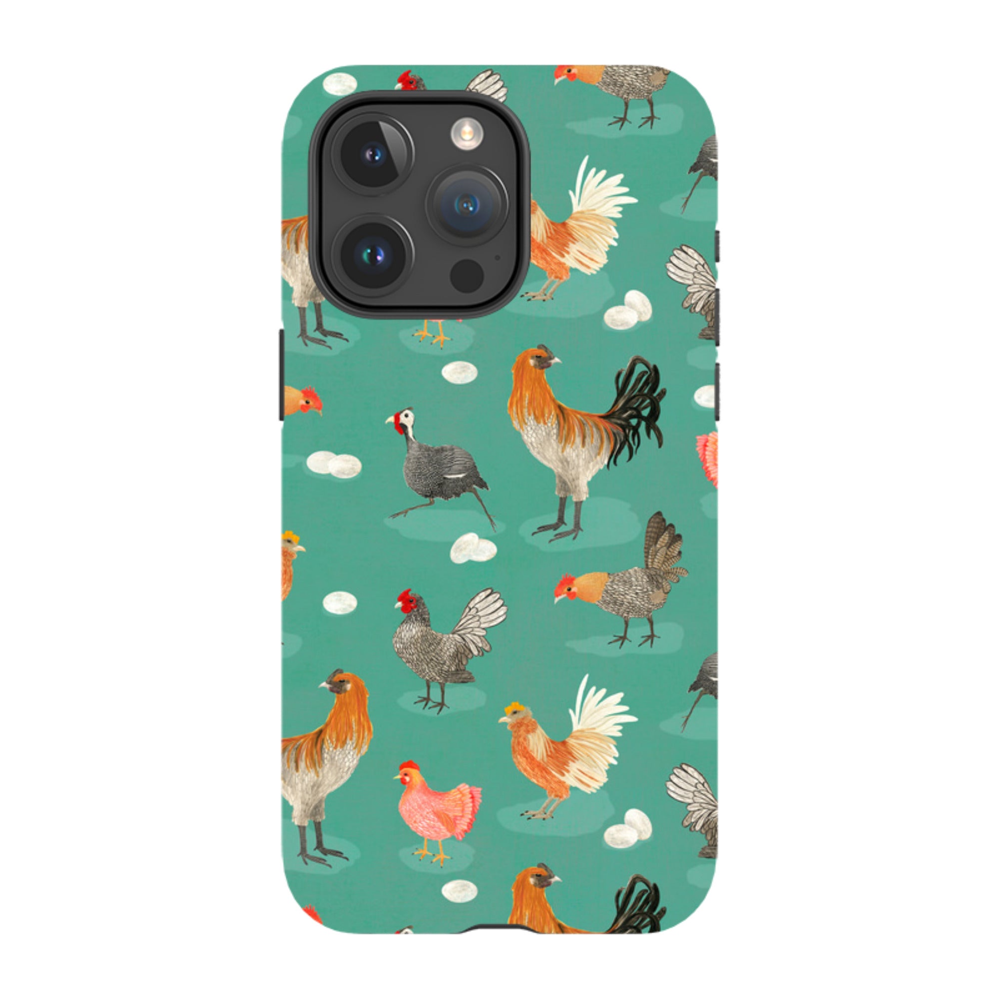 iPhone Tough Case - Chicken Teal By Katherine Quinn