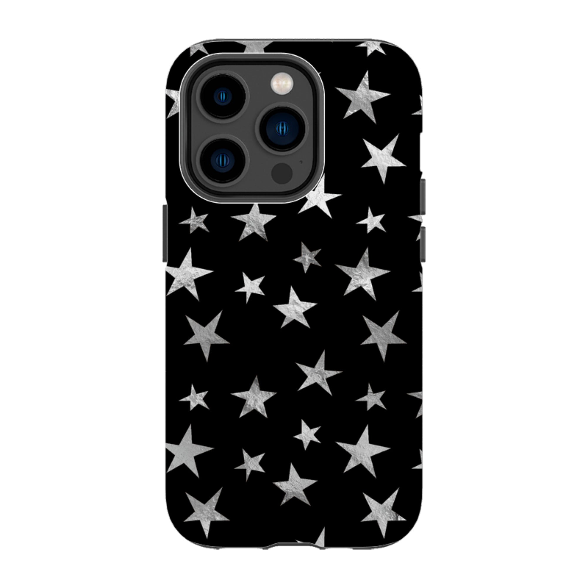 iPhone Tough Case - Black and Silver Stars