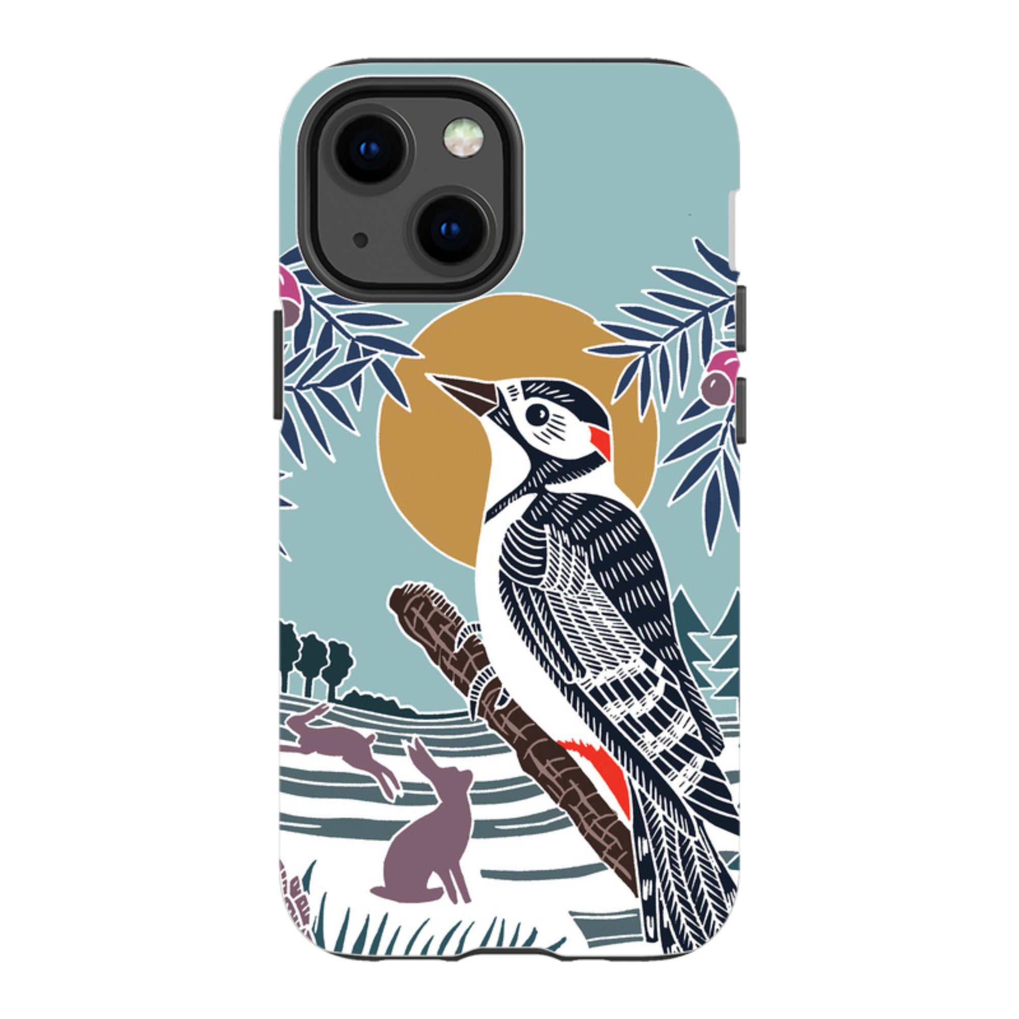iPhone Tough Case - Woodpecker Brown By Kate Heiss