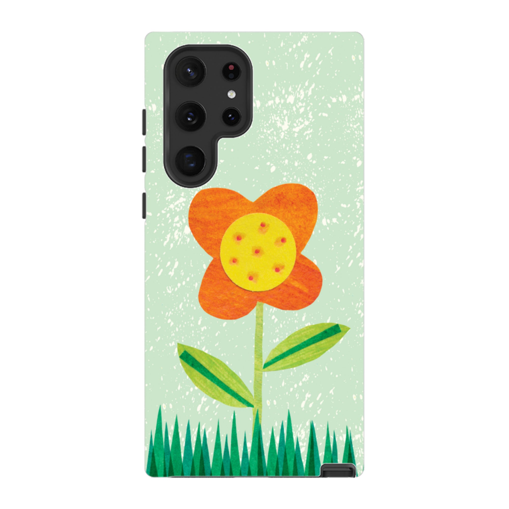 Samsung Tough Case - Orange Flower By Tracey English
