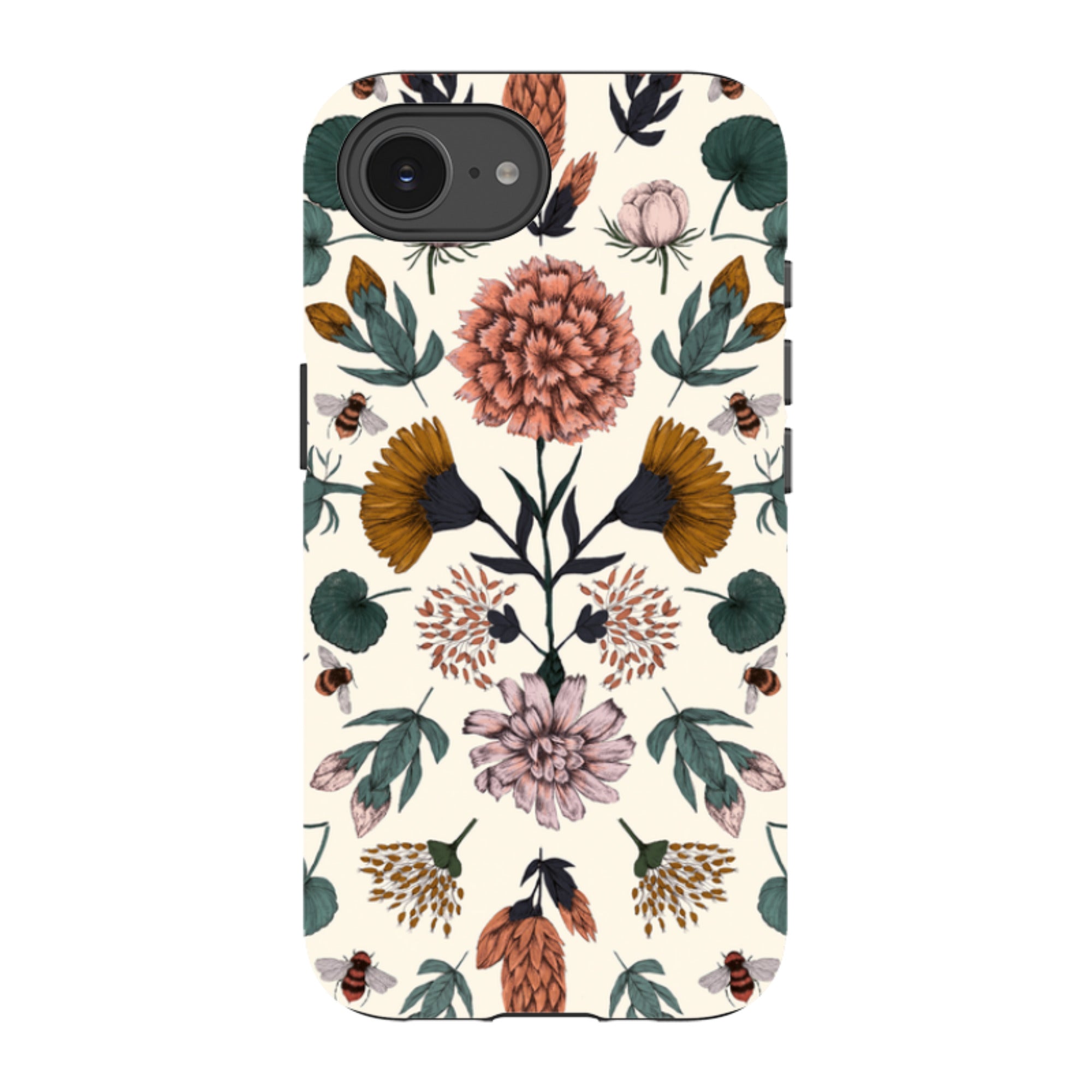 iPhone Tough Case - Floral Bees By Jade Mosinski