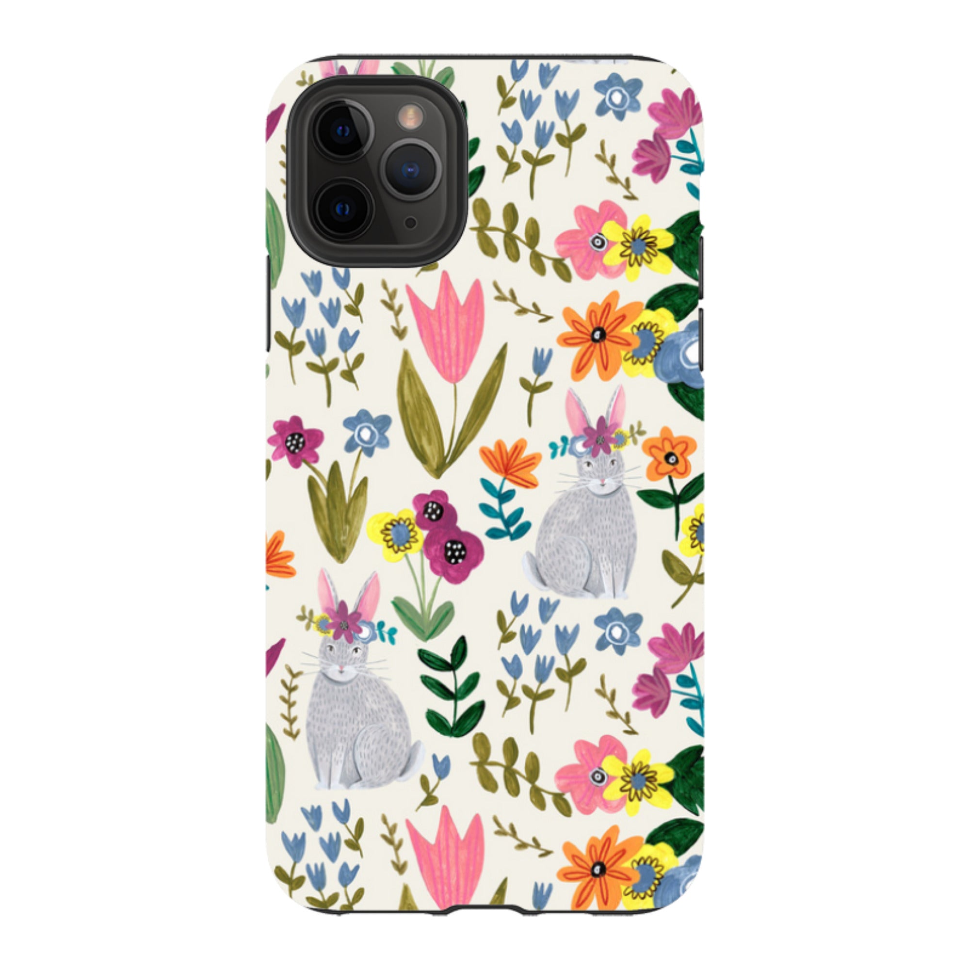 iPhone Tough Case - Rabbit Floral By Caroline Bonne Muller