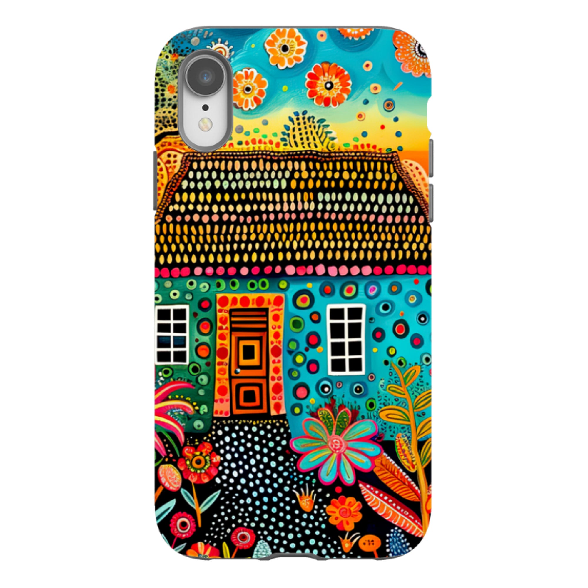 iPhone Case - Folk Art House VII