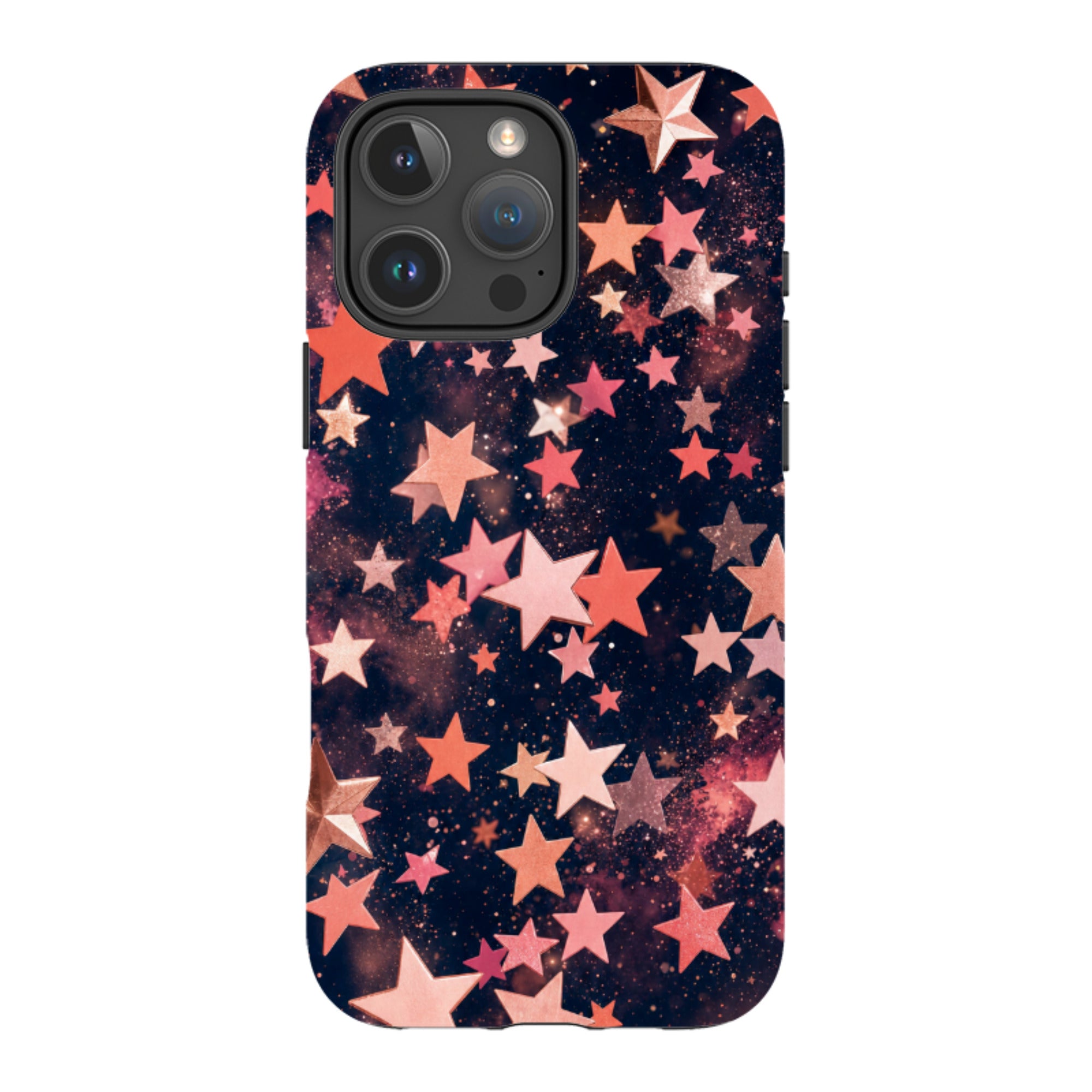 iPhone MagSafe Tough Case - Rose Gold Galaxy Star