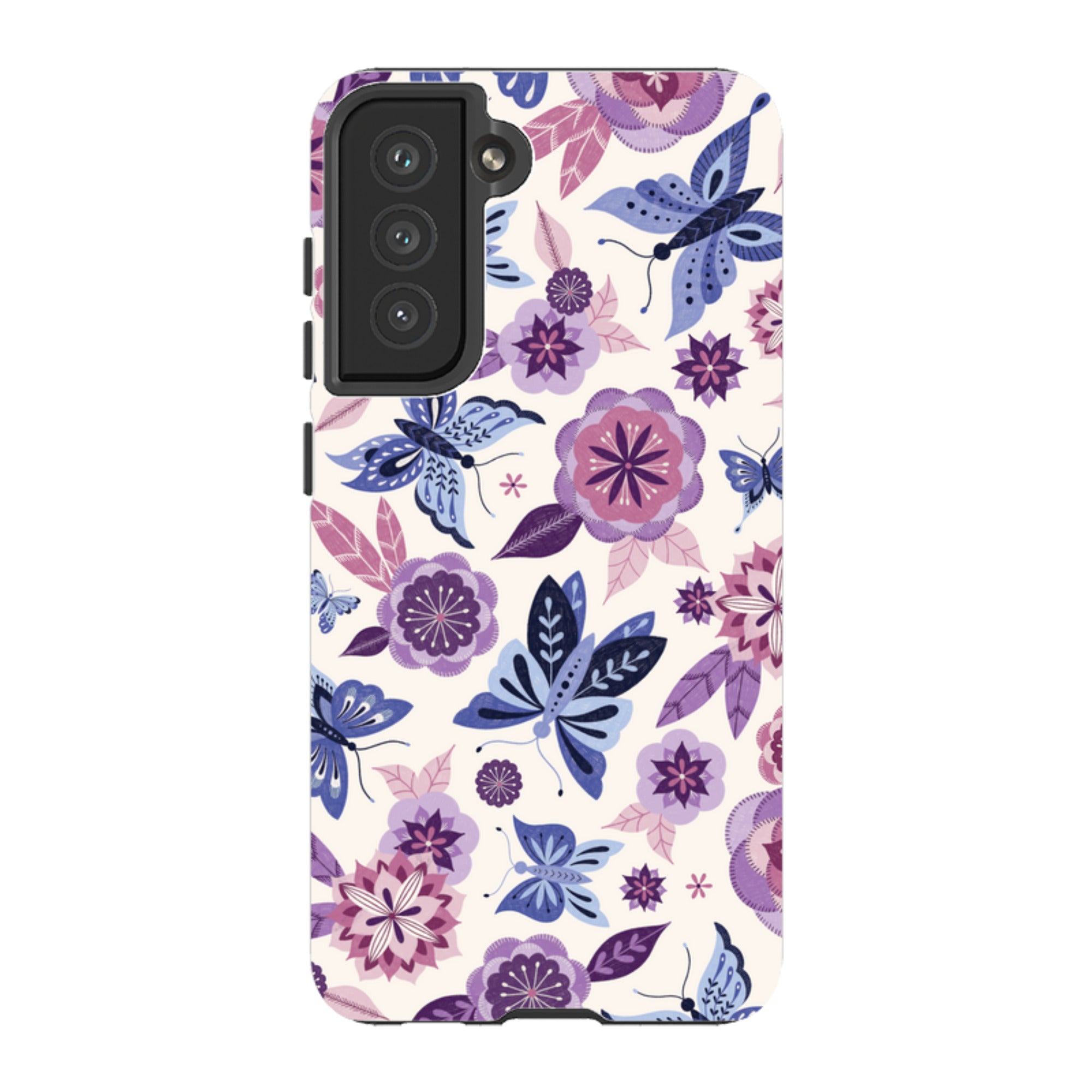 Samsung Tough Case - Butterfly Blooms Ivory By Jenny Zemanek