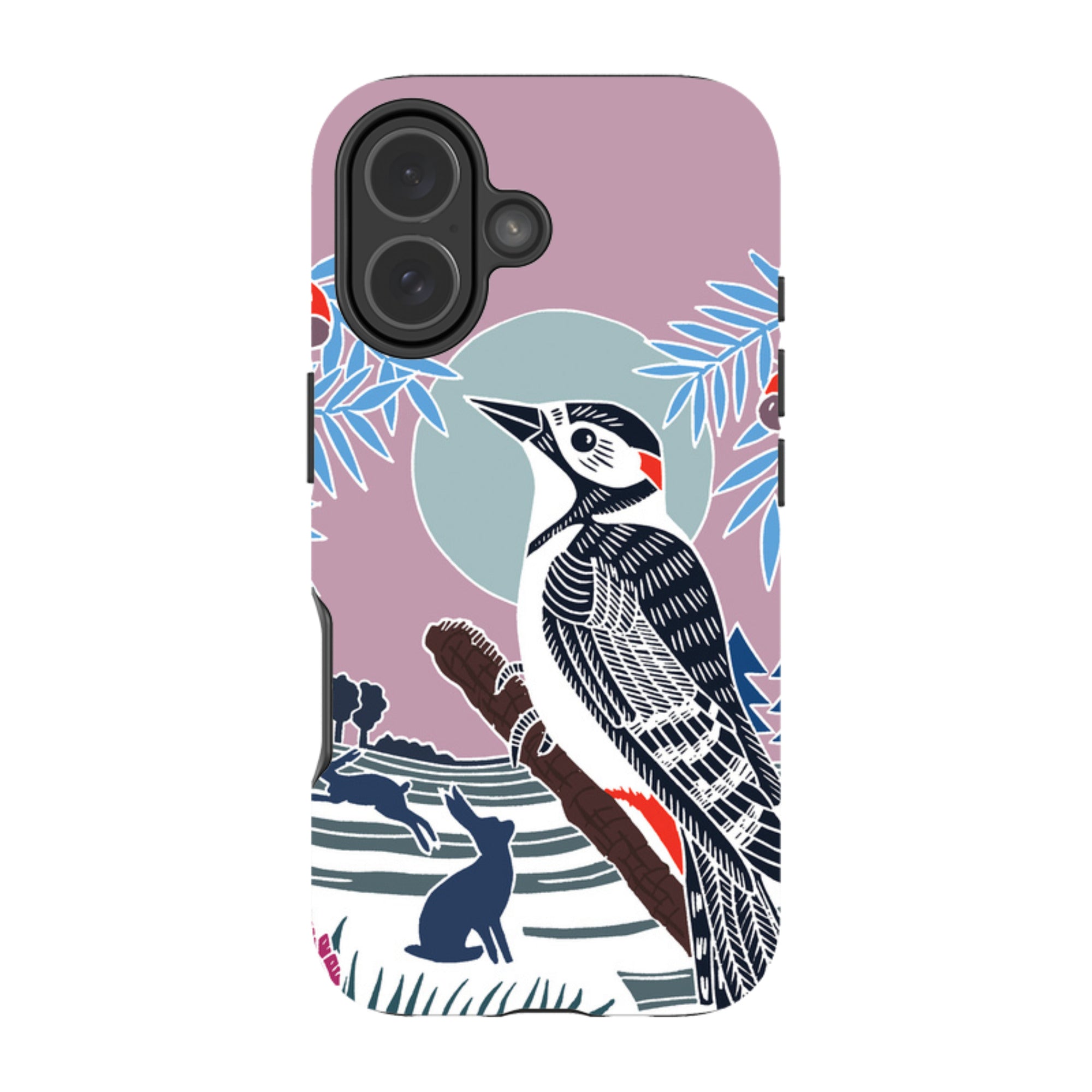iPhone Tough Case - Woodpecker Pale By Kate Heiss