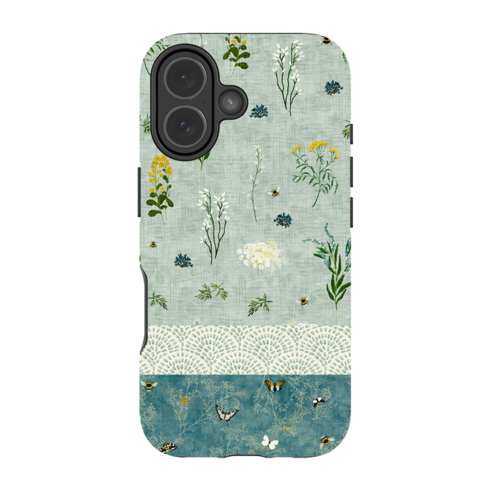 iPhone MagSafe Tough Case - Song Bird Florals and Bees 2 By Katherine Quinn