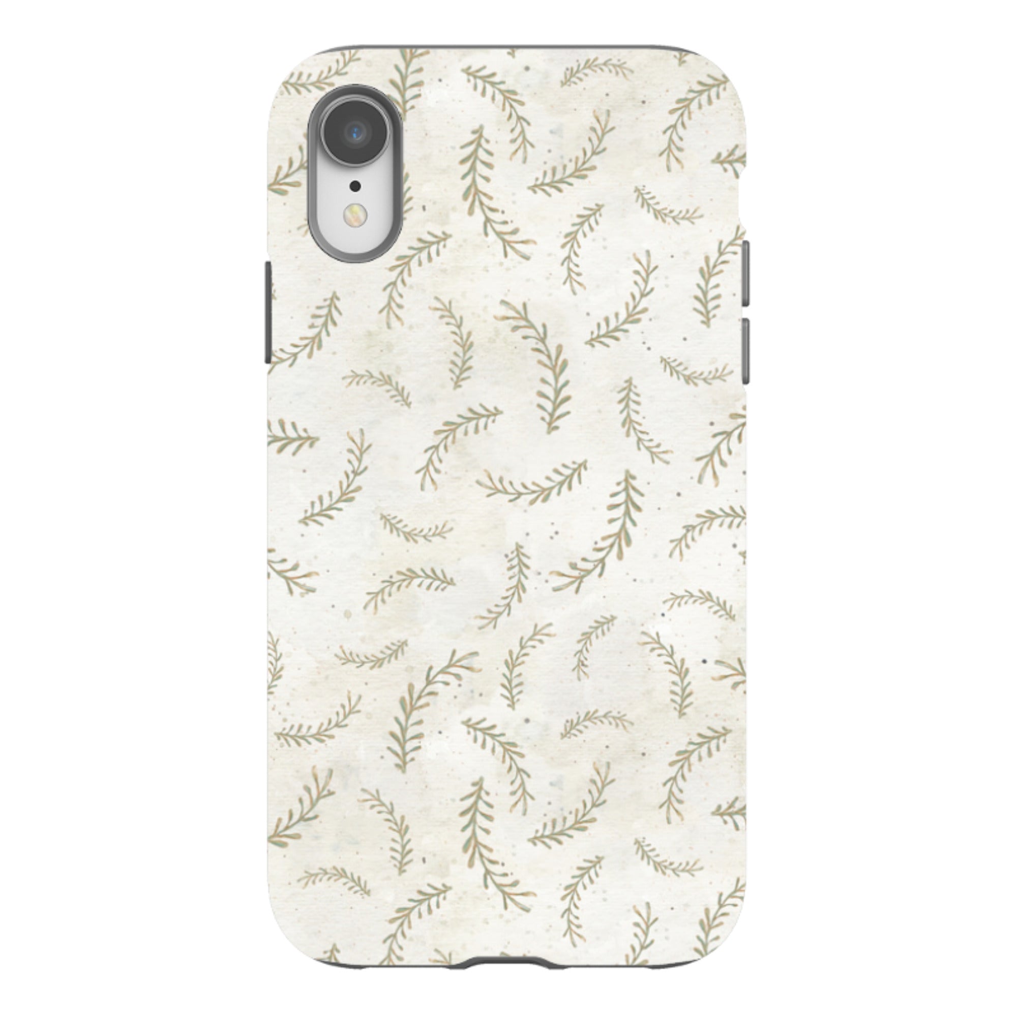 iPhone Tough Case - Feathers Grey By Katherine Quinn