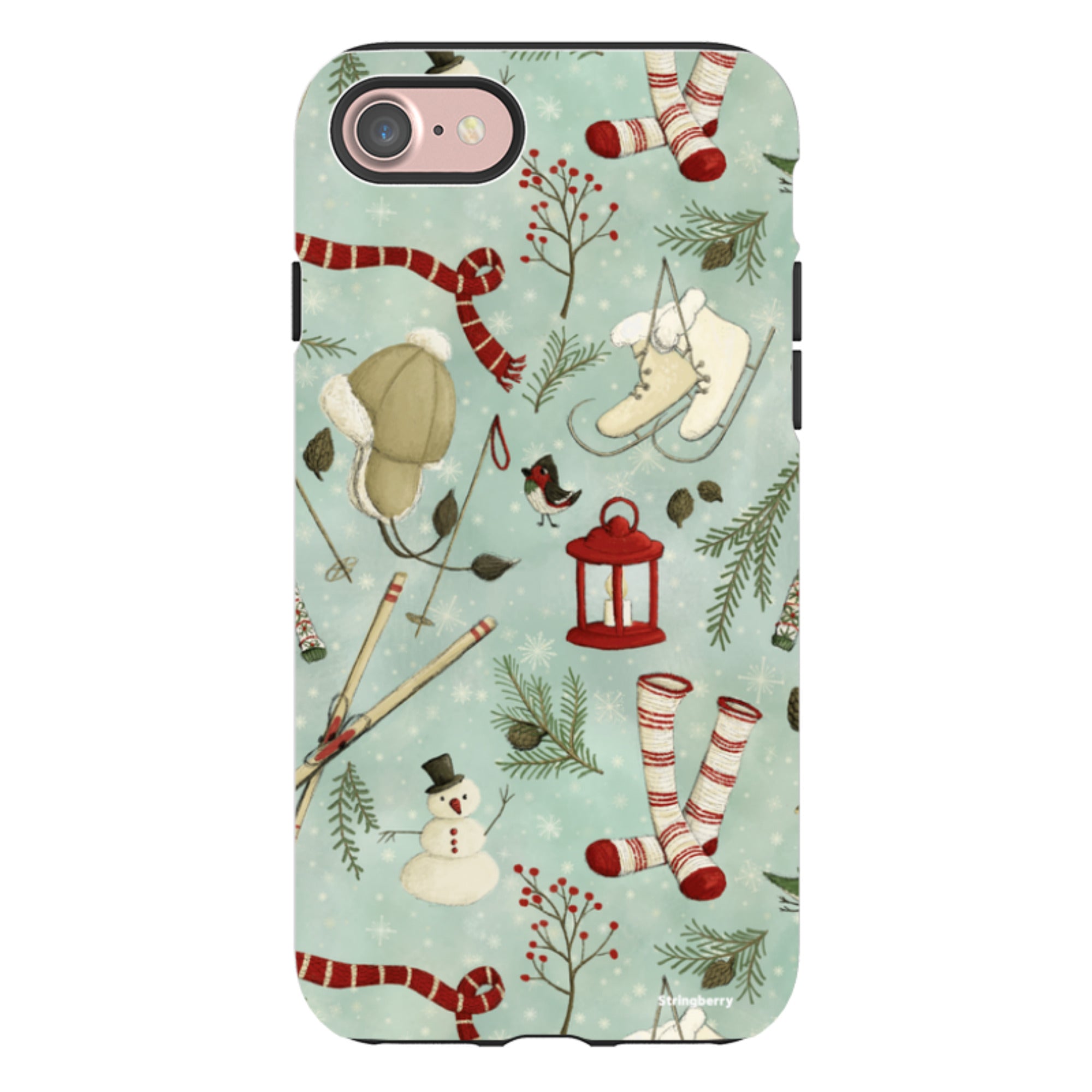 iPhone Tough Case - Winter Pattern By Maja Lindberg