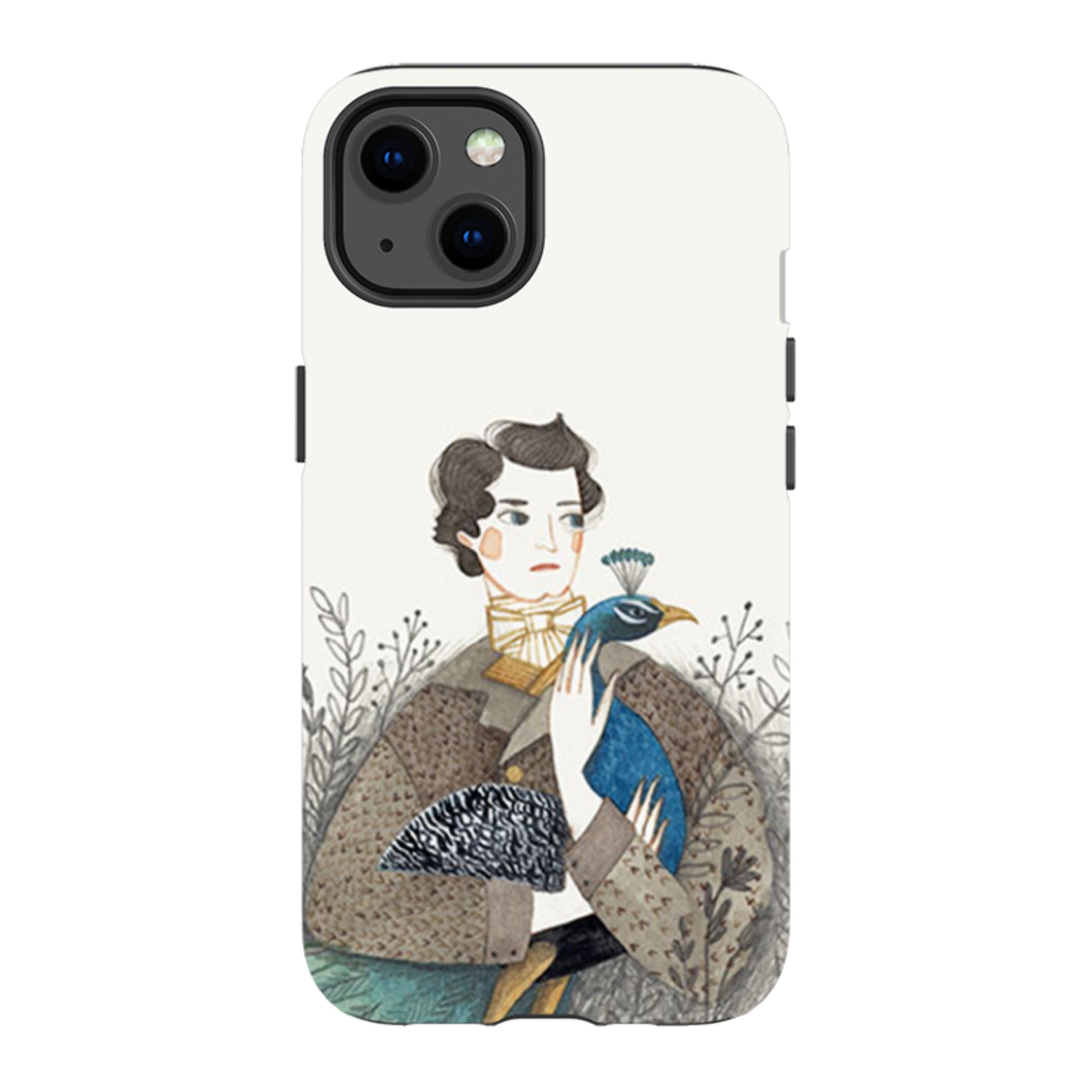iPhone Tough Case - Man With Peacock By Meghann Rader