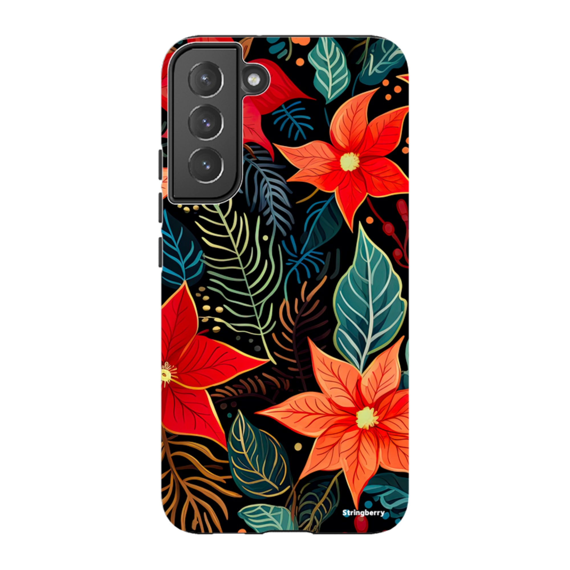 Samsung Tough Case -Red Winter Floral