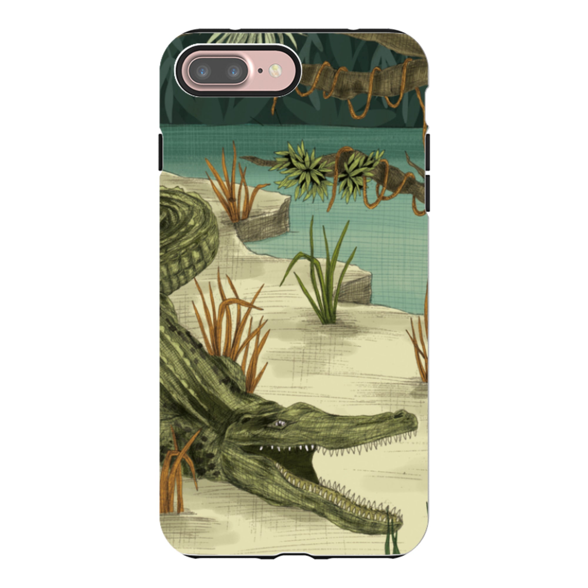 iPhone Tough Case - Crocodile By Jade Mosinski