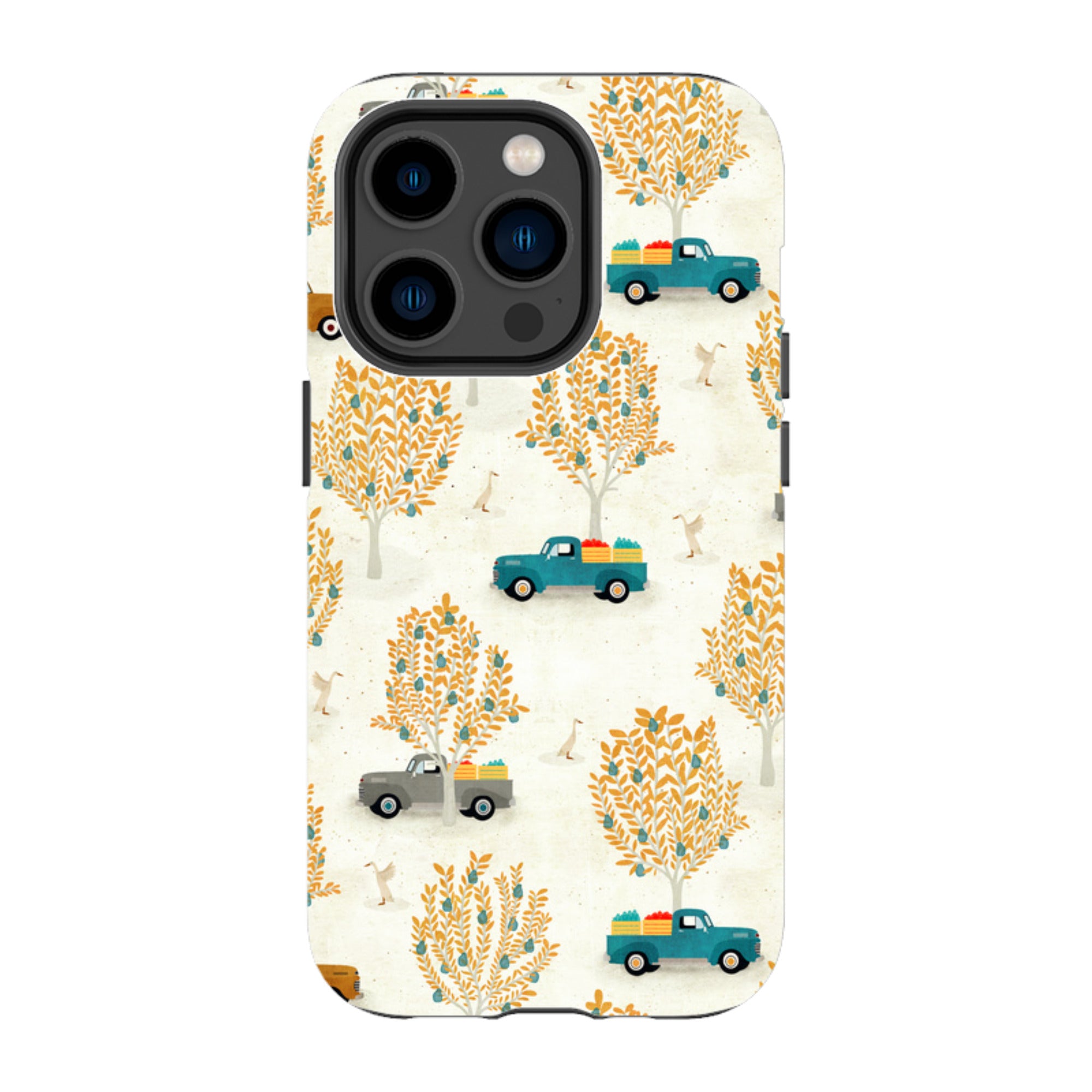iPhone Tough Case - Pear Trees and Trucks By Katherine Quinn