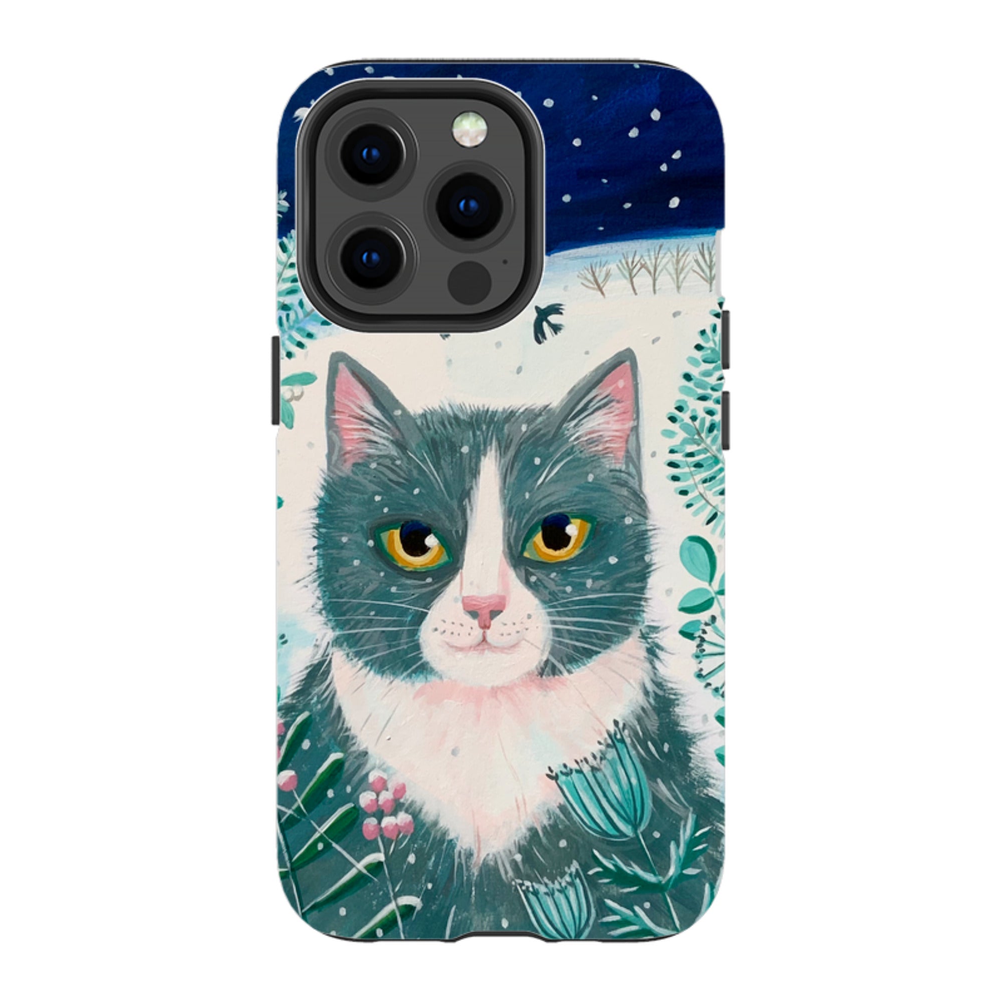 iPhone MagSafe Tough Case - Xmas Cat By Mary Stubberfield