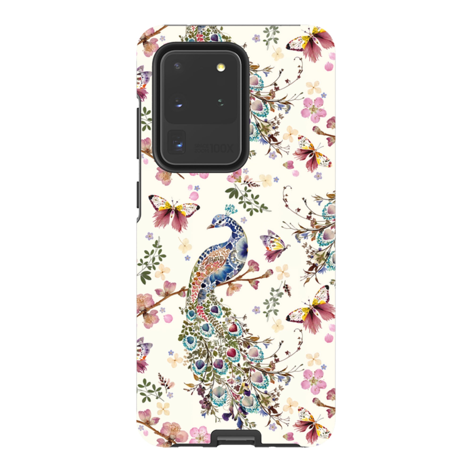 Samsung Tough Case - Peacock and Cherry Blossoms By Helen Ahpornsiri