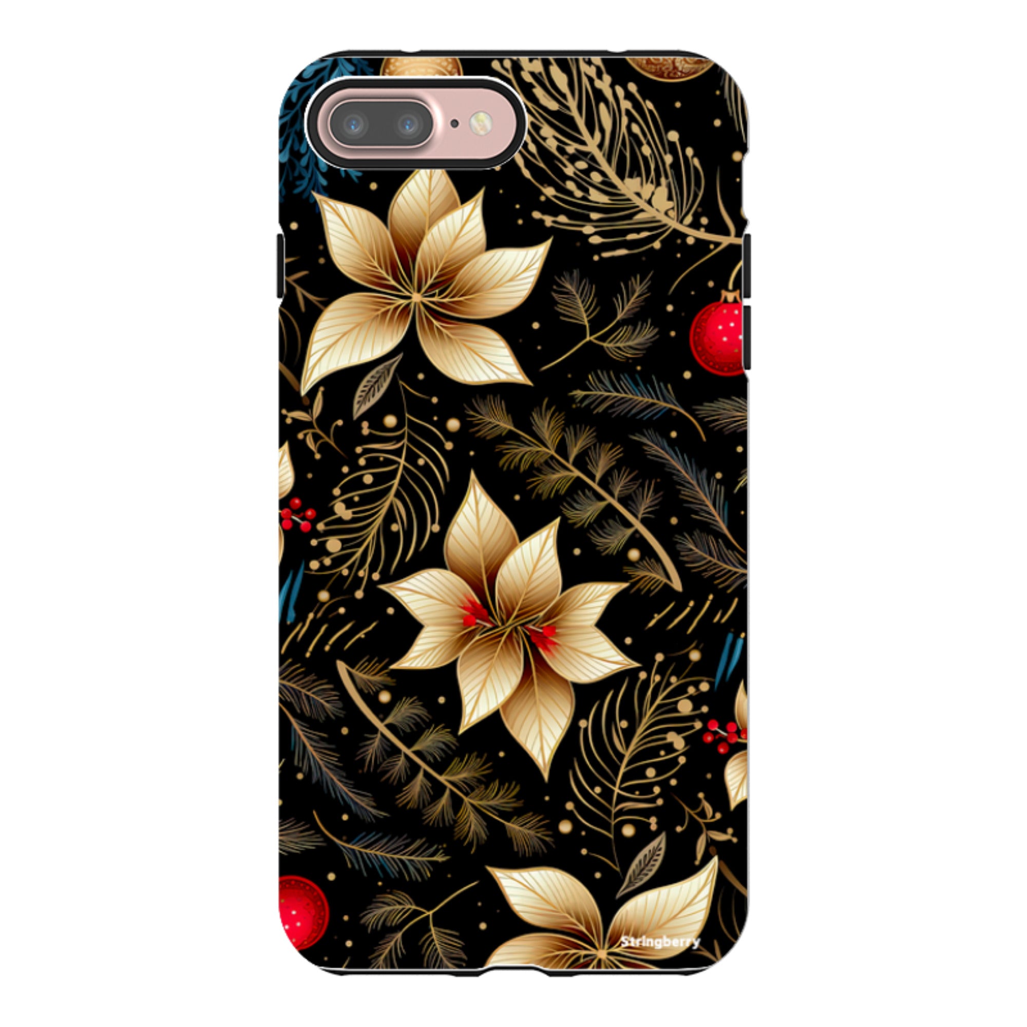 iPhone Tough Case - Golden Winter Floral