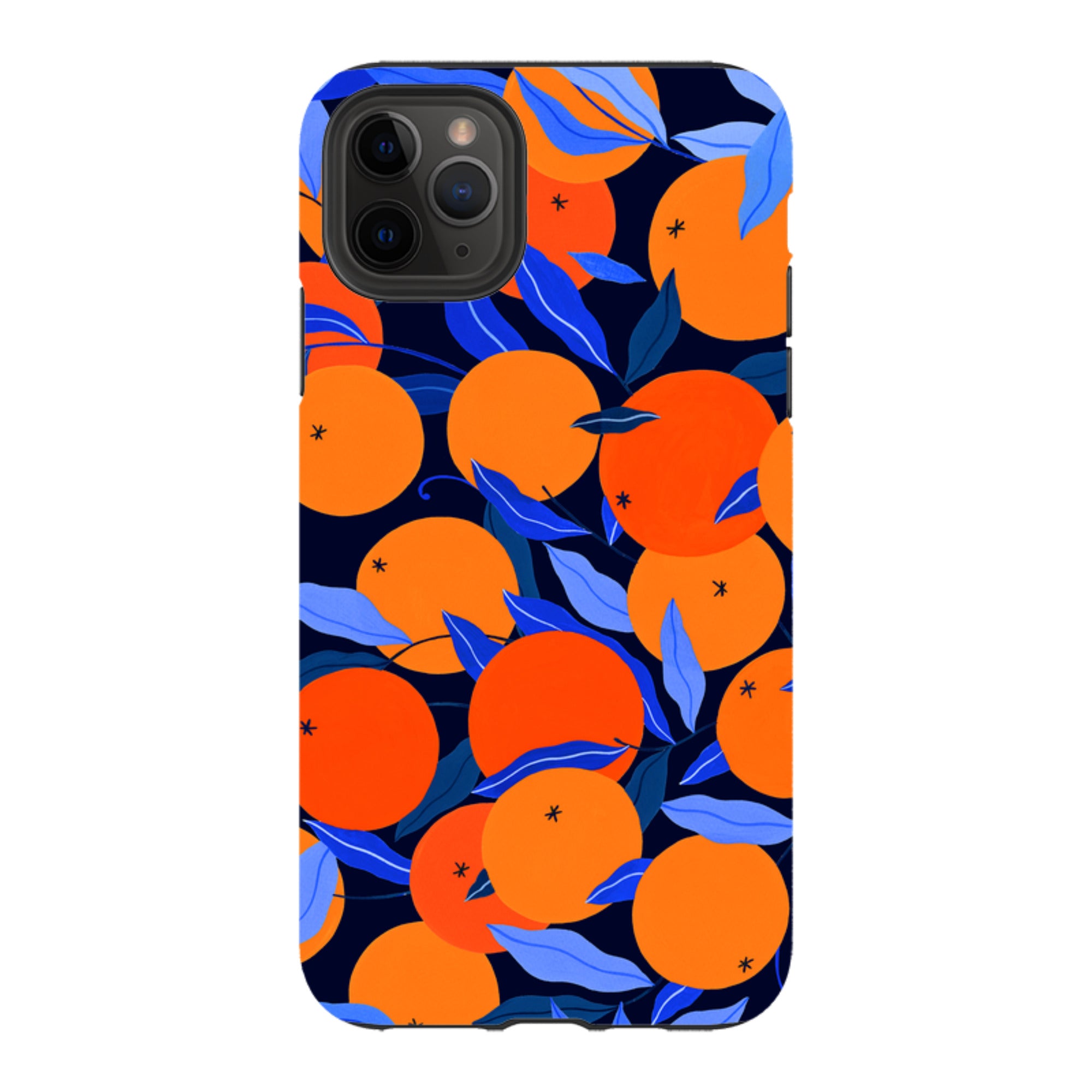 iPhone Tough Case - Arancello Navy Pattern By Madalina Andronic