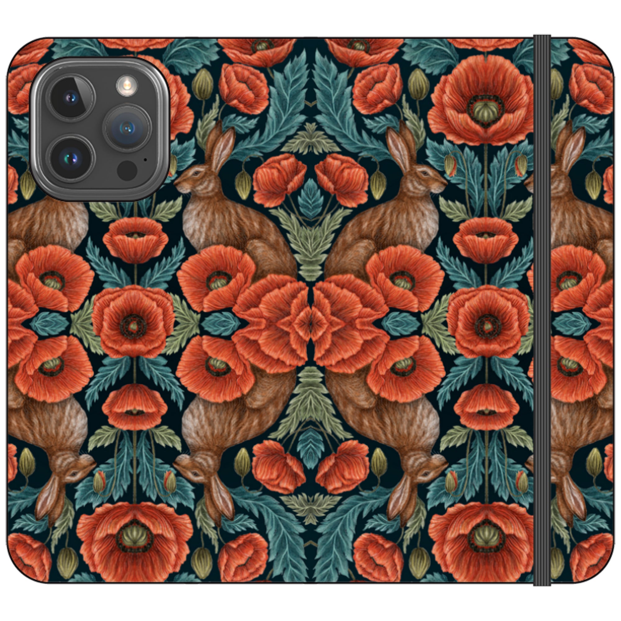 Poppy Red Wallet Case By Catherine Rowe