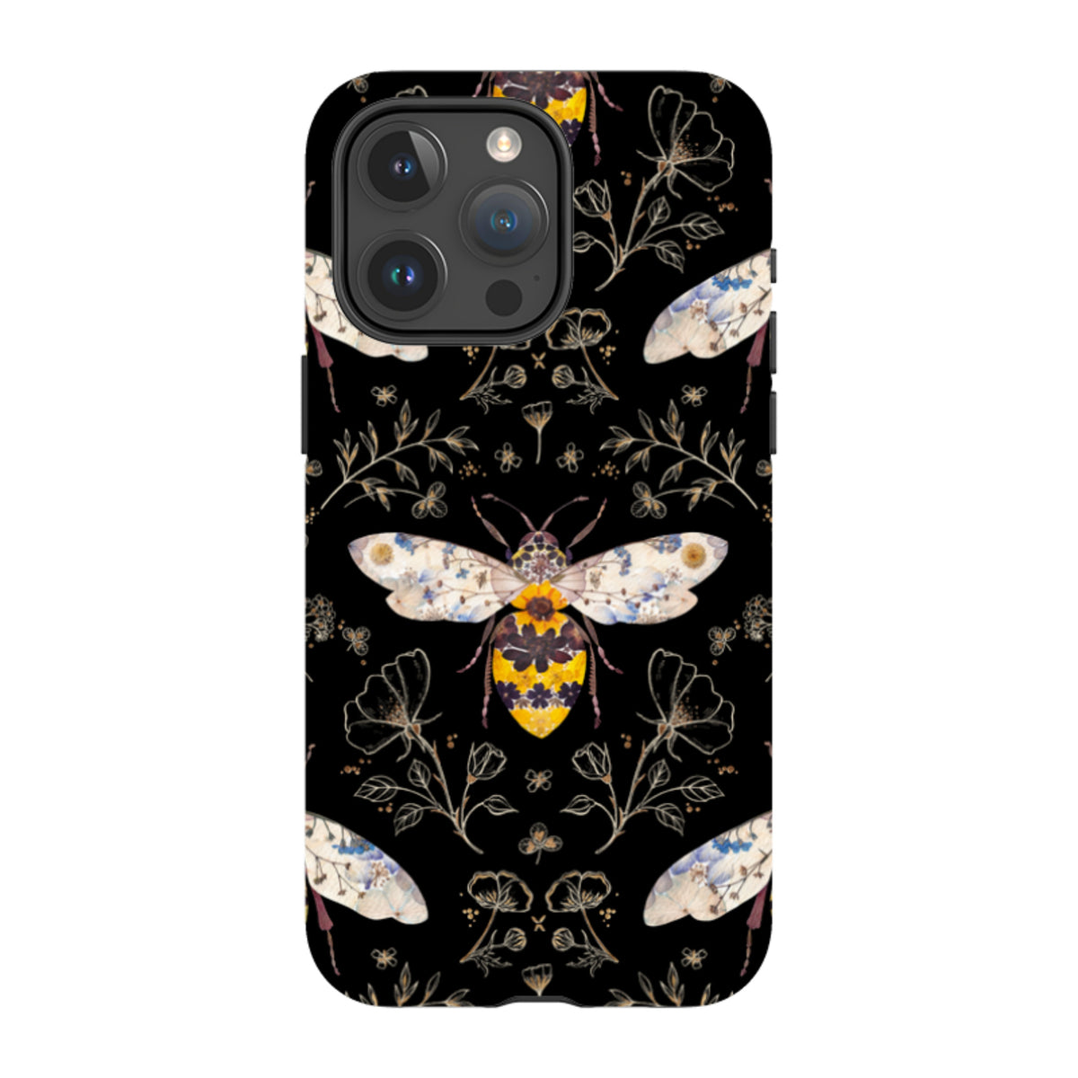 iPhone MagSafe Tough Case - Midnight Bumble Bee By Helen Ahpornsiri