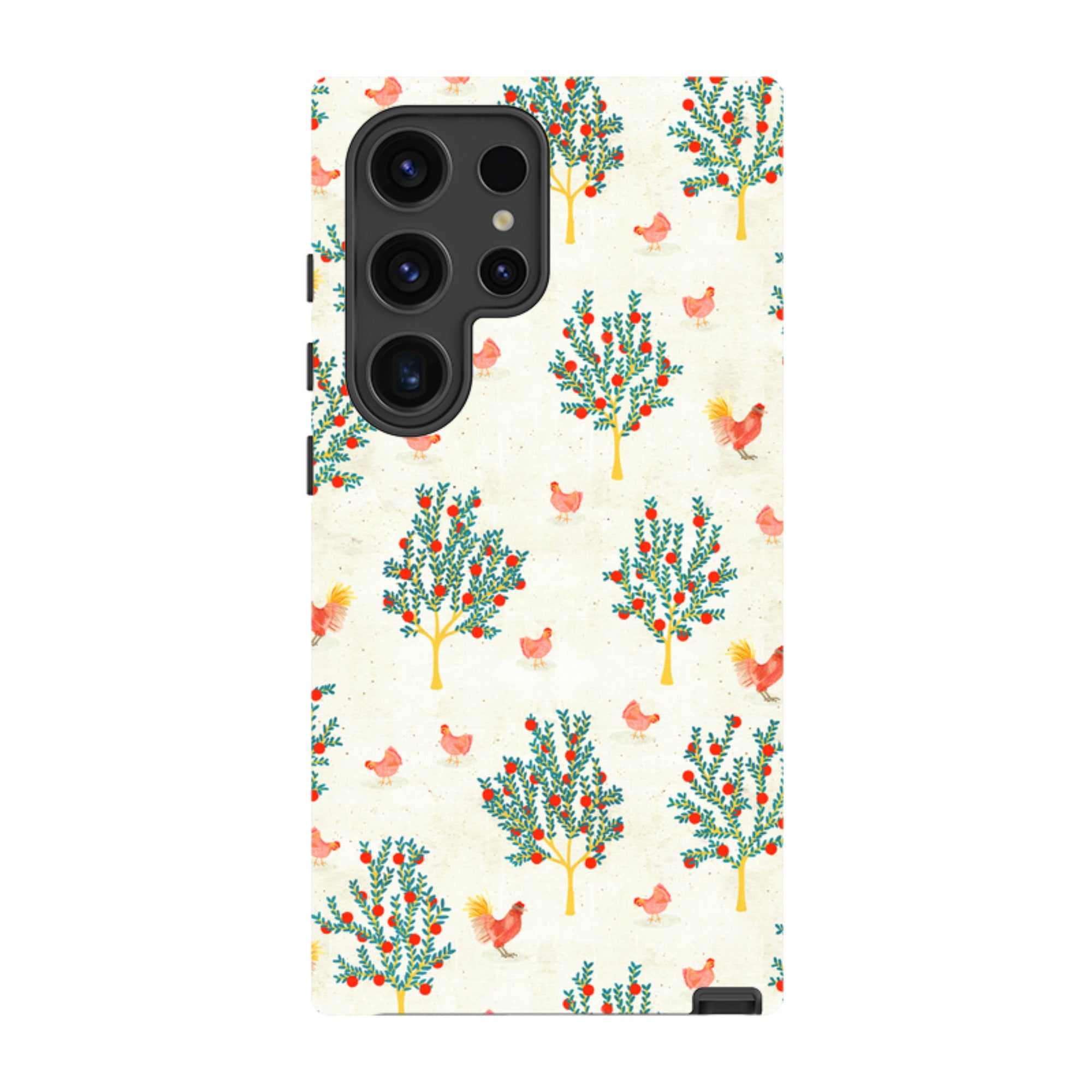 Samsung Tough Case - Apple Trees And Chickens Cream By Katherine Quinn
