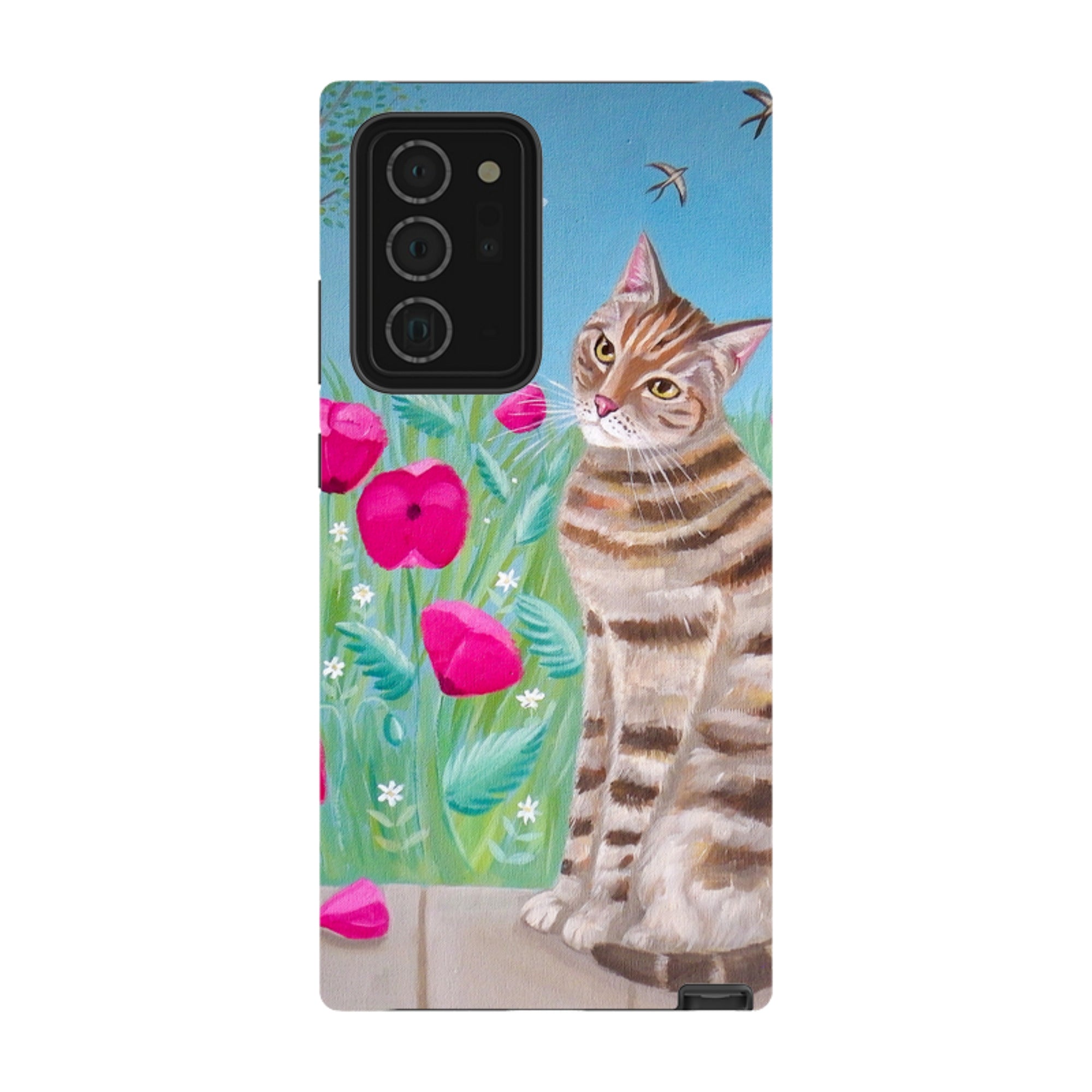 Samsung Tough Case - Cat Floral By Mary Stubberfield