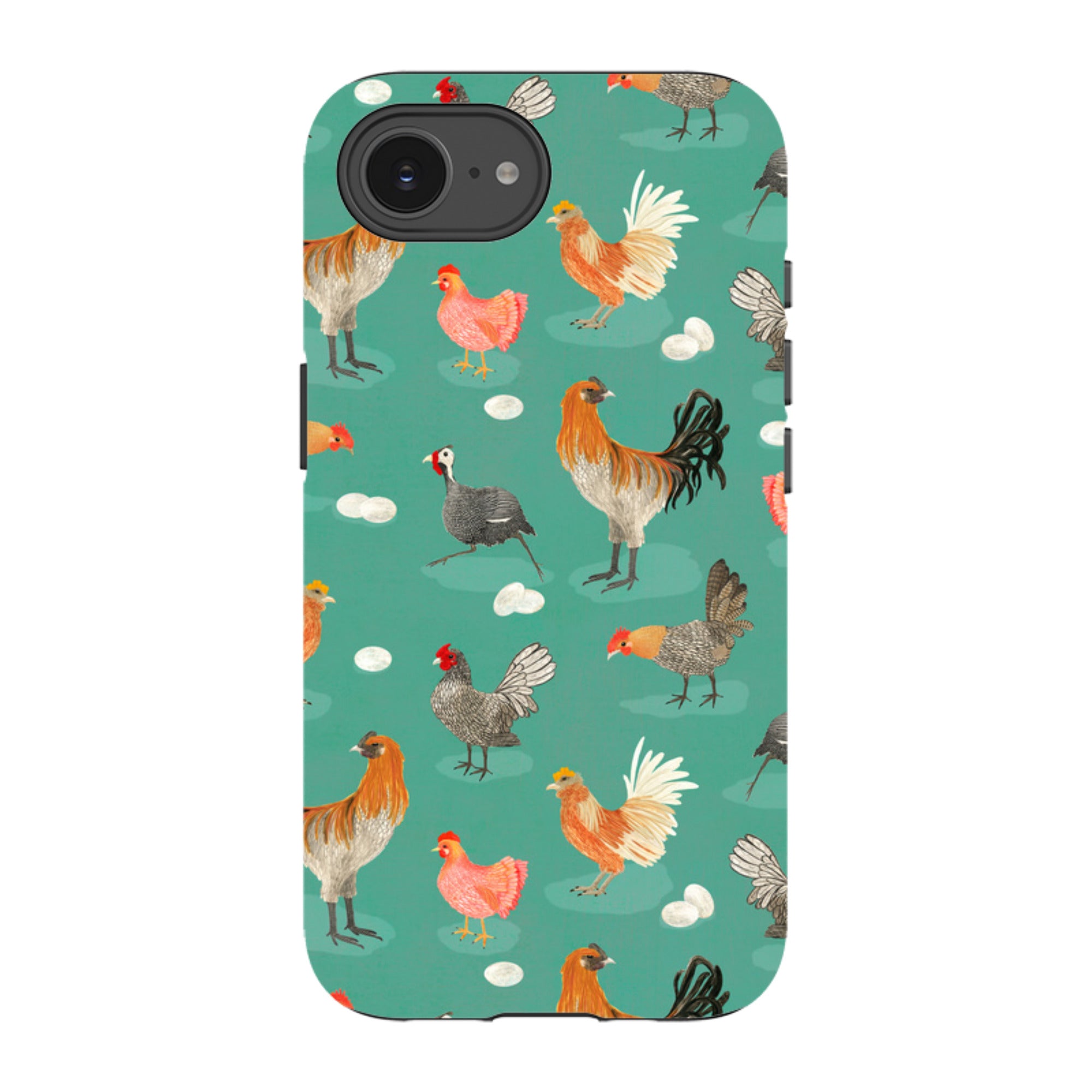 iPhone Tough Case - Chicken Teal By Katherine Quinn
