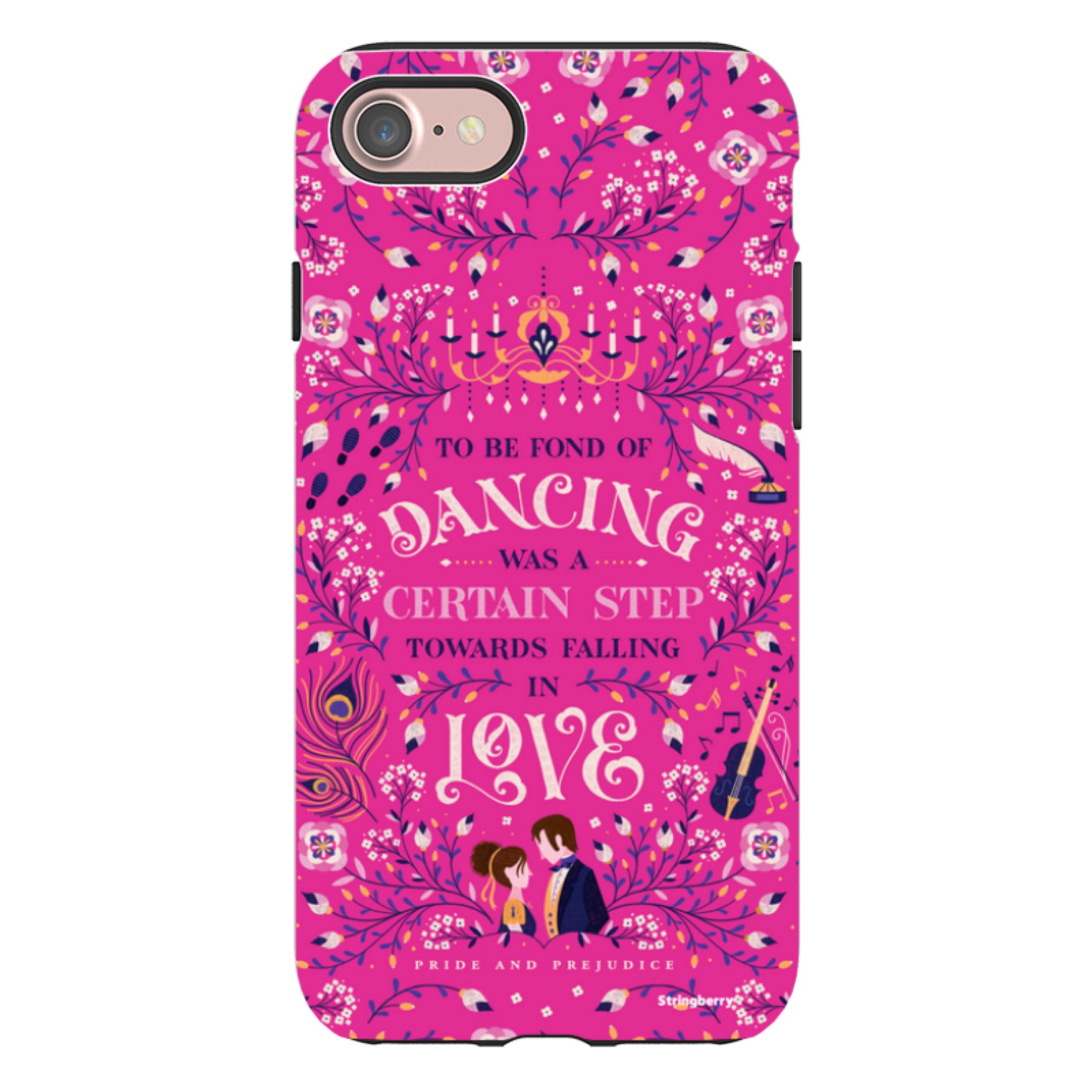 iPhone Tough Case - Pride And Prejudice Pink By Jenny Zemanek