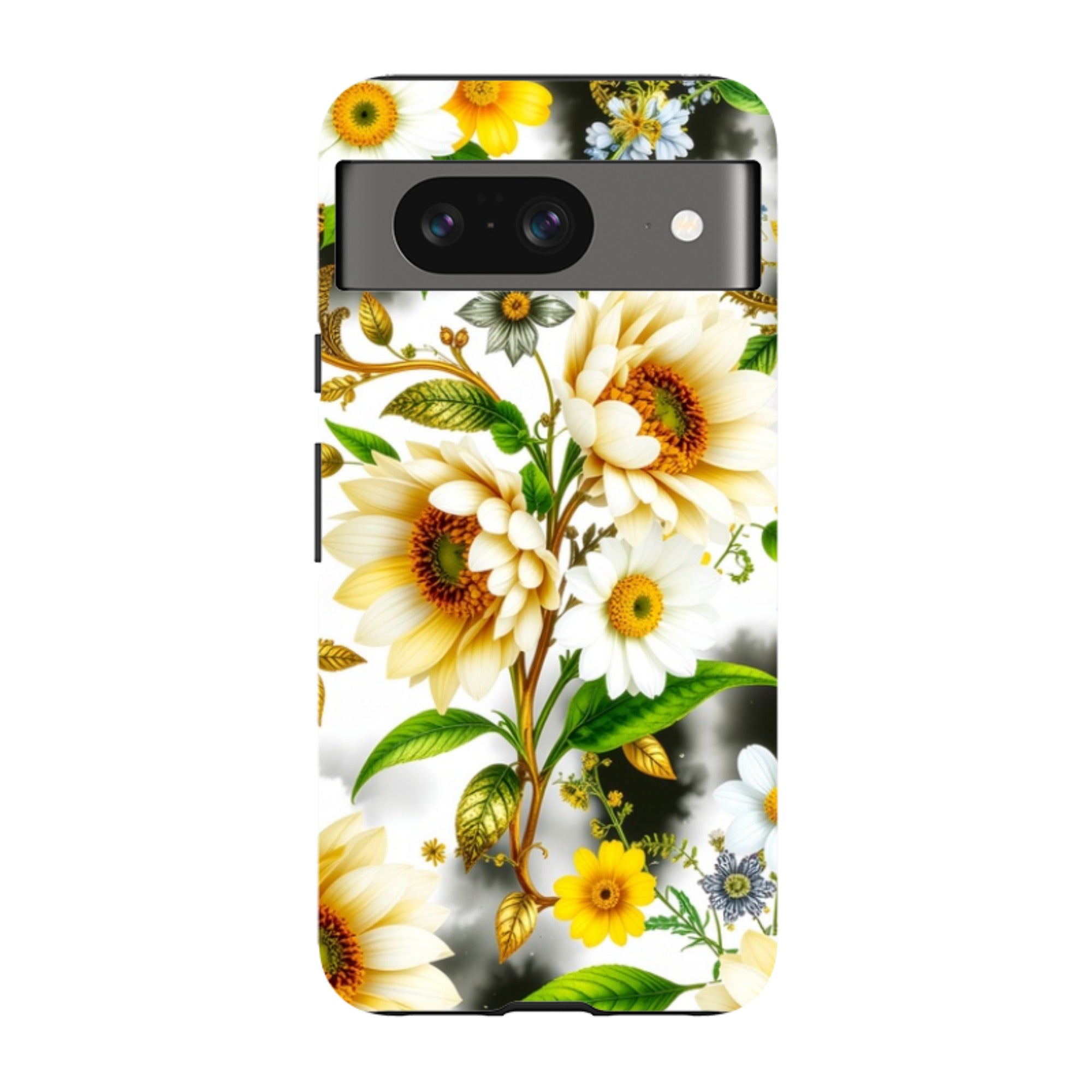 Google Tough Case - Gold Flowers