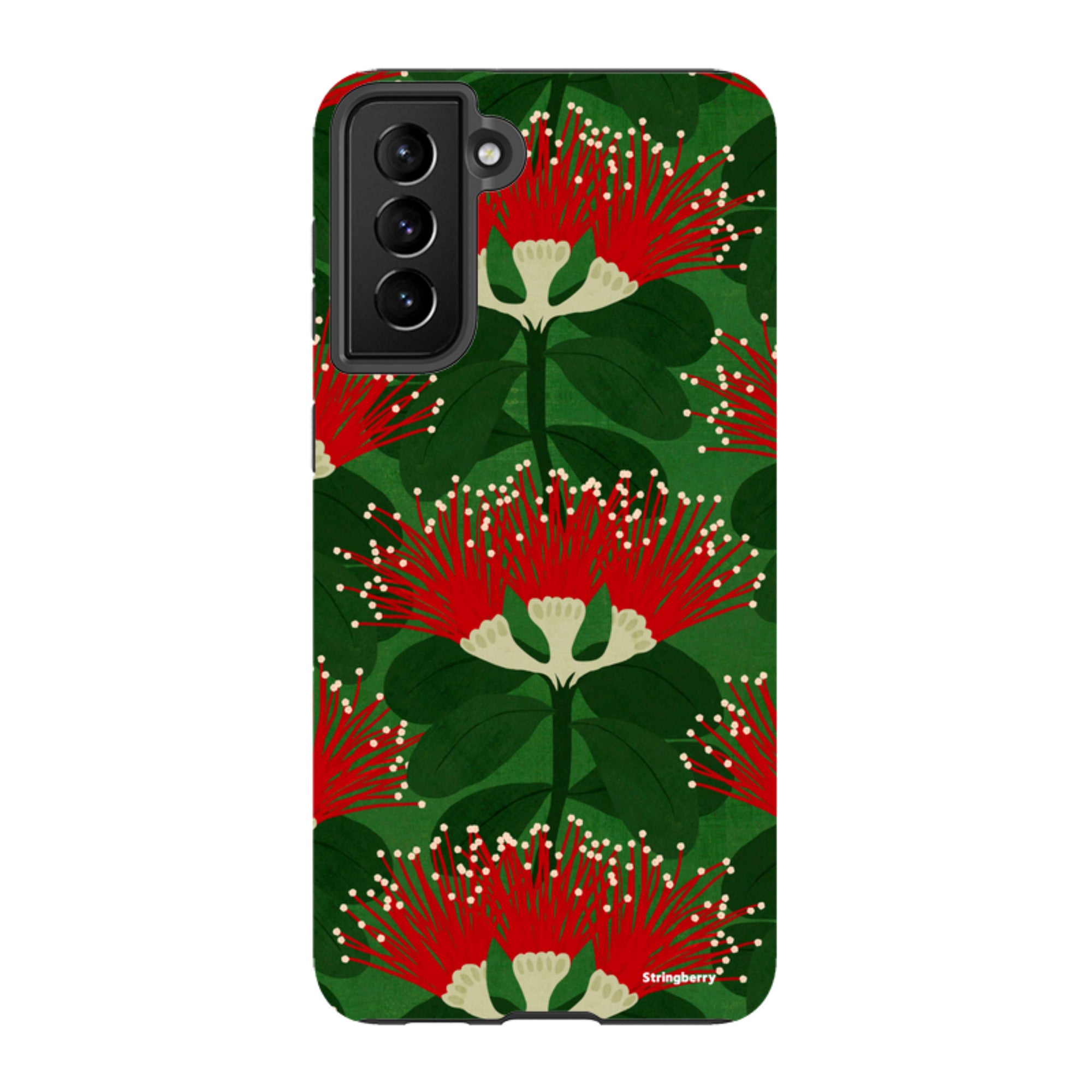 Samsung Tough Case - Pohutukawa Green And Red By Katherine Quinn