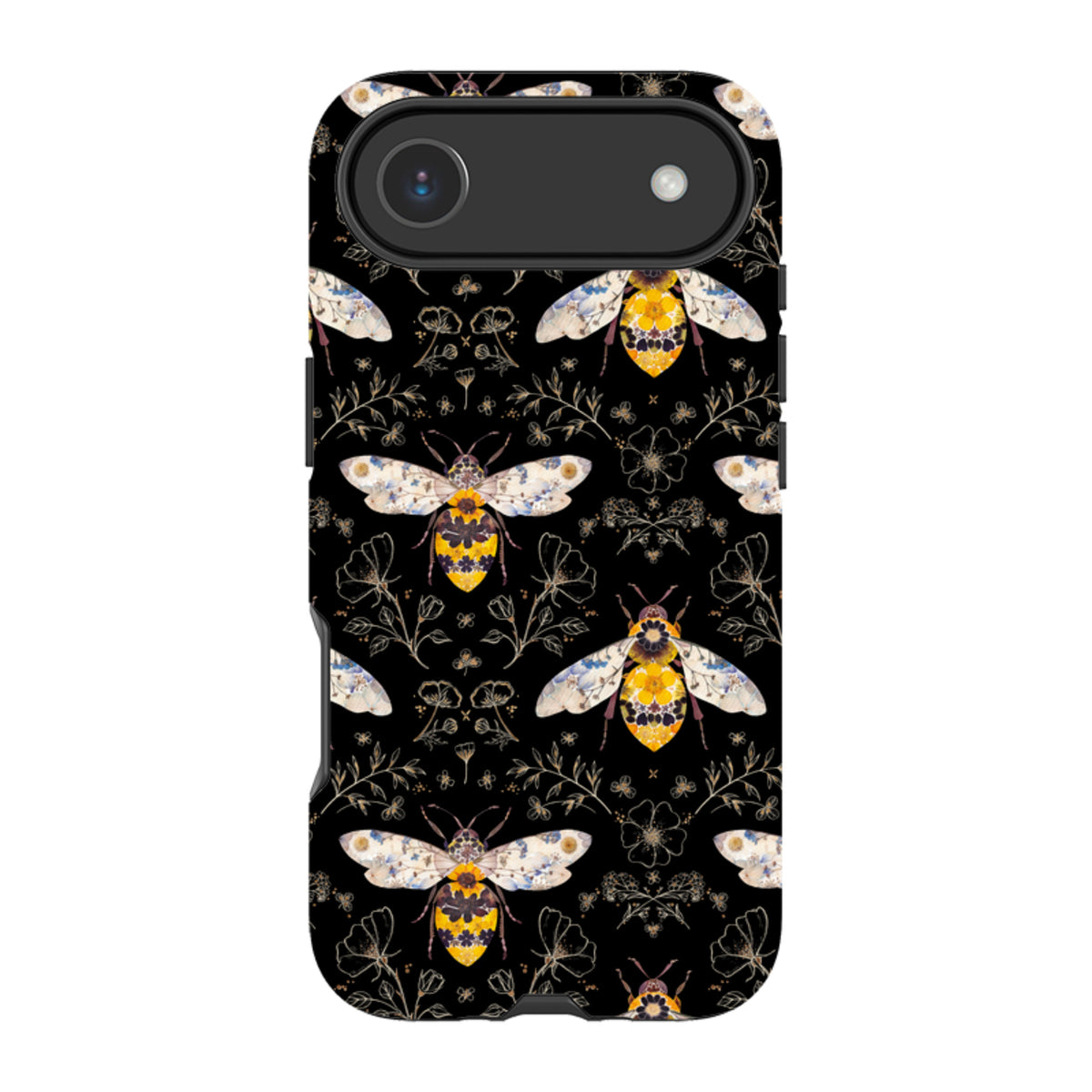 iPhone Tough Case - Midnight Bumble Bee Multi By Helen Ahpornsiri