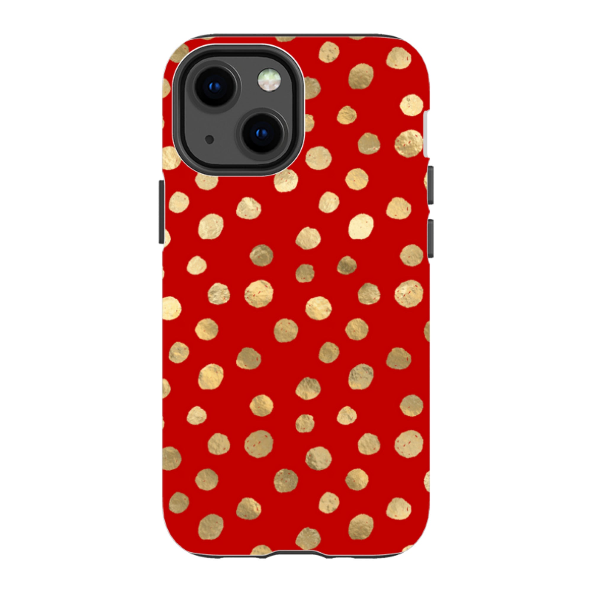 iPhone Tough Case - Burgundy and Gold Stars