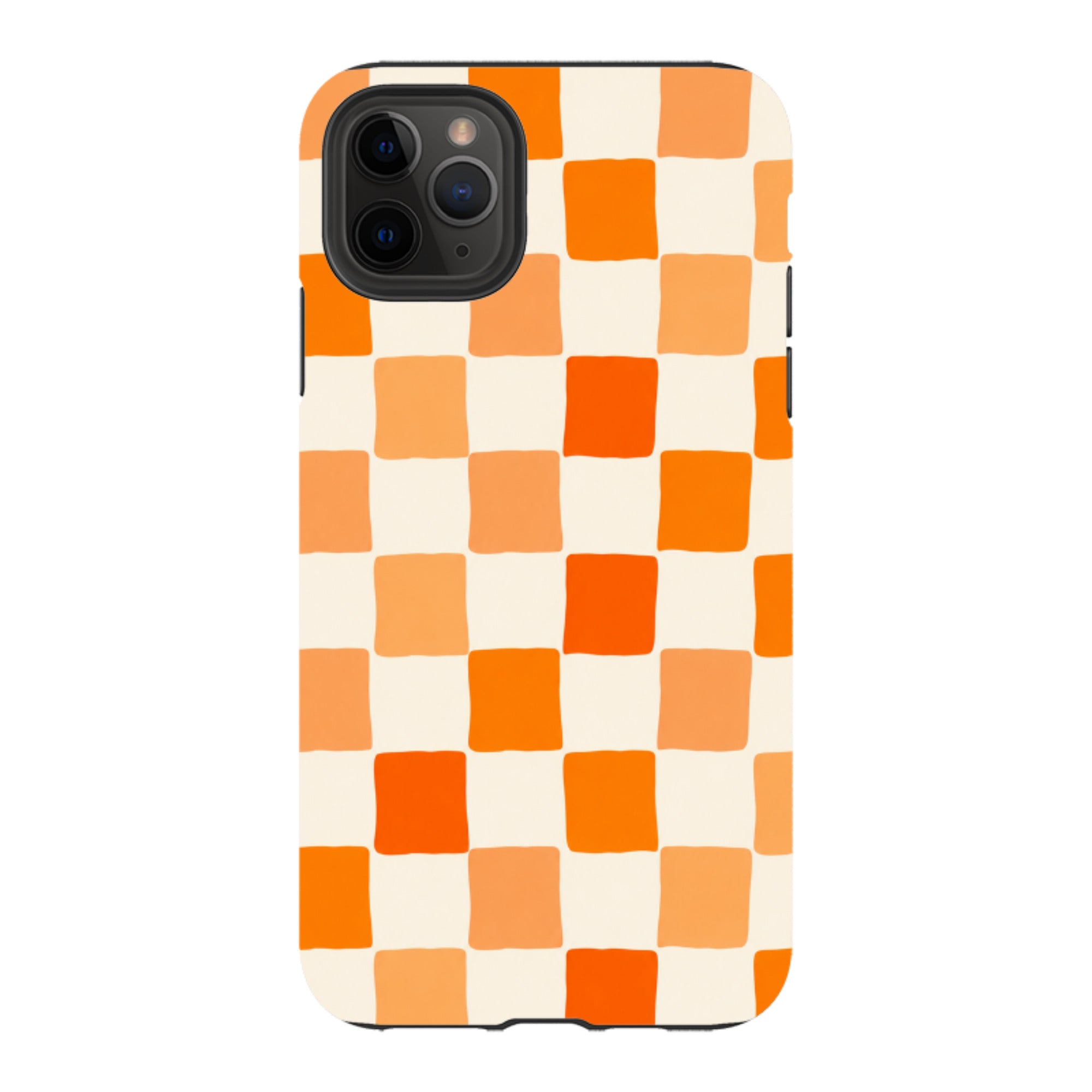 iPhone Tough Case - Orange Checkerboard
